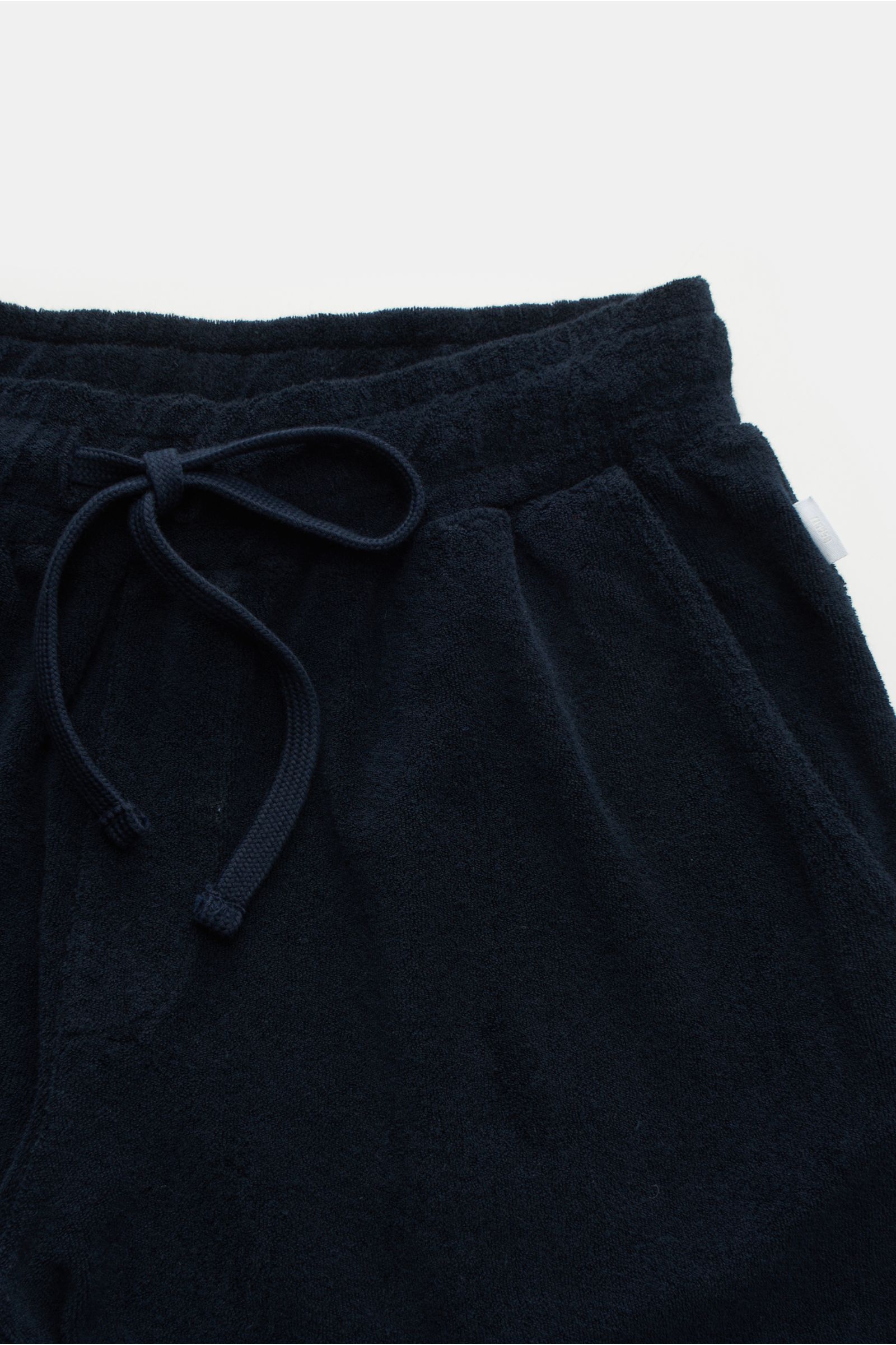 04651/ A trip in a bag Frottee-Bermudas 'Oyster' dark navy