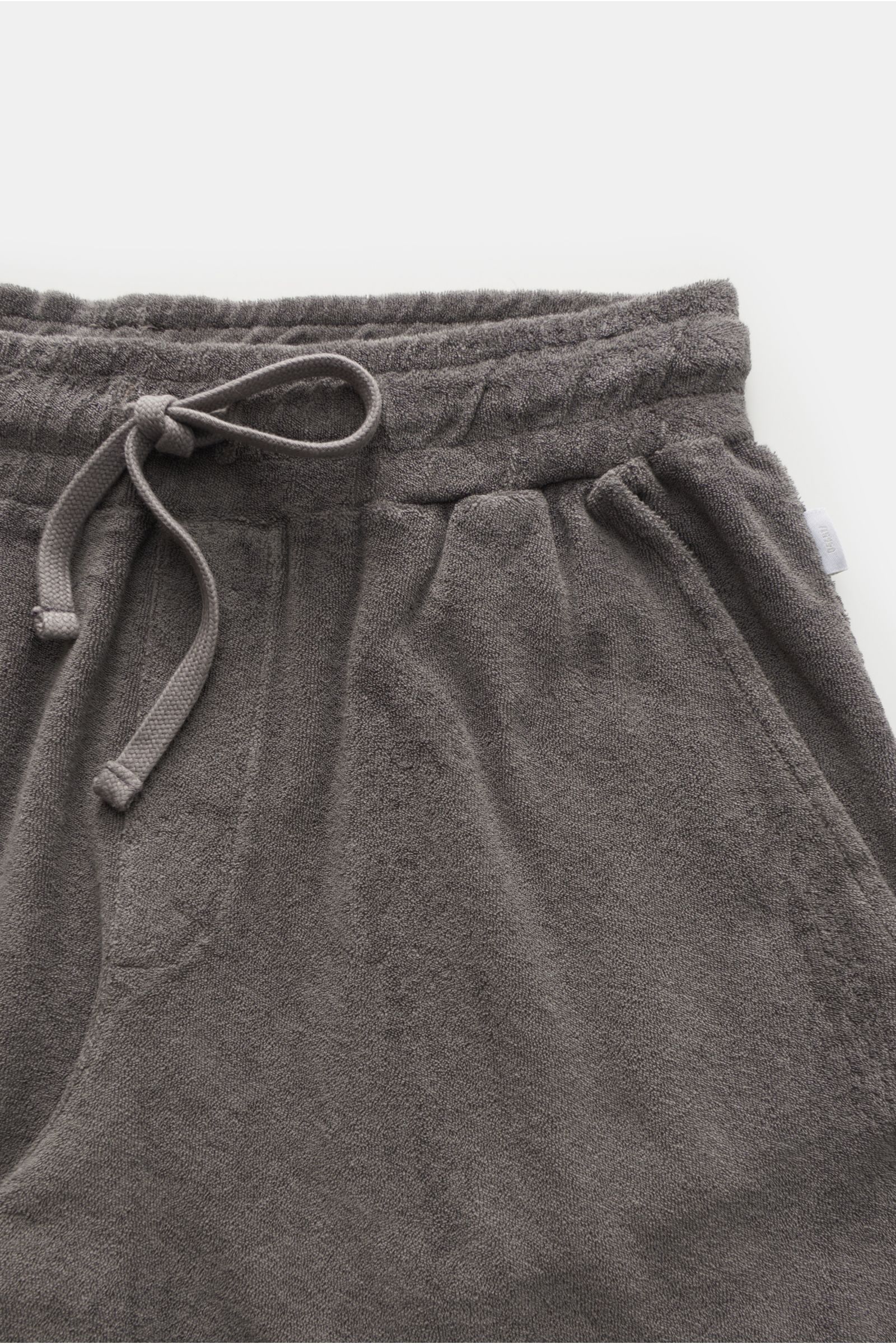 04651/ A trip in a bag Frottee-Bermudas 'Oyster' dunkelgrau