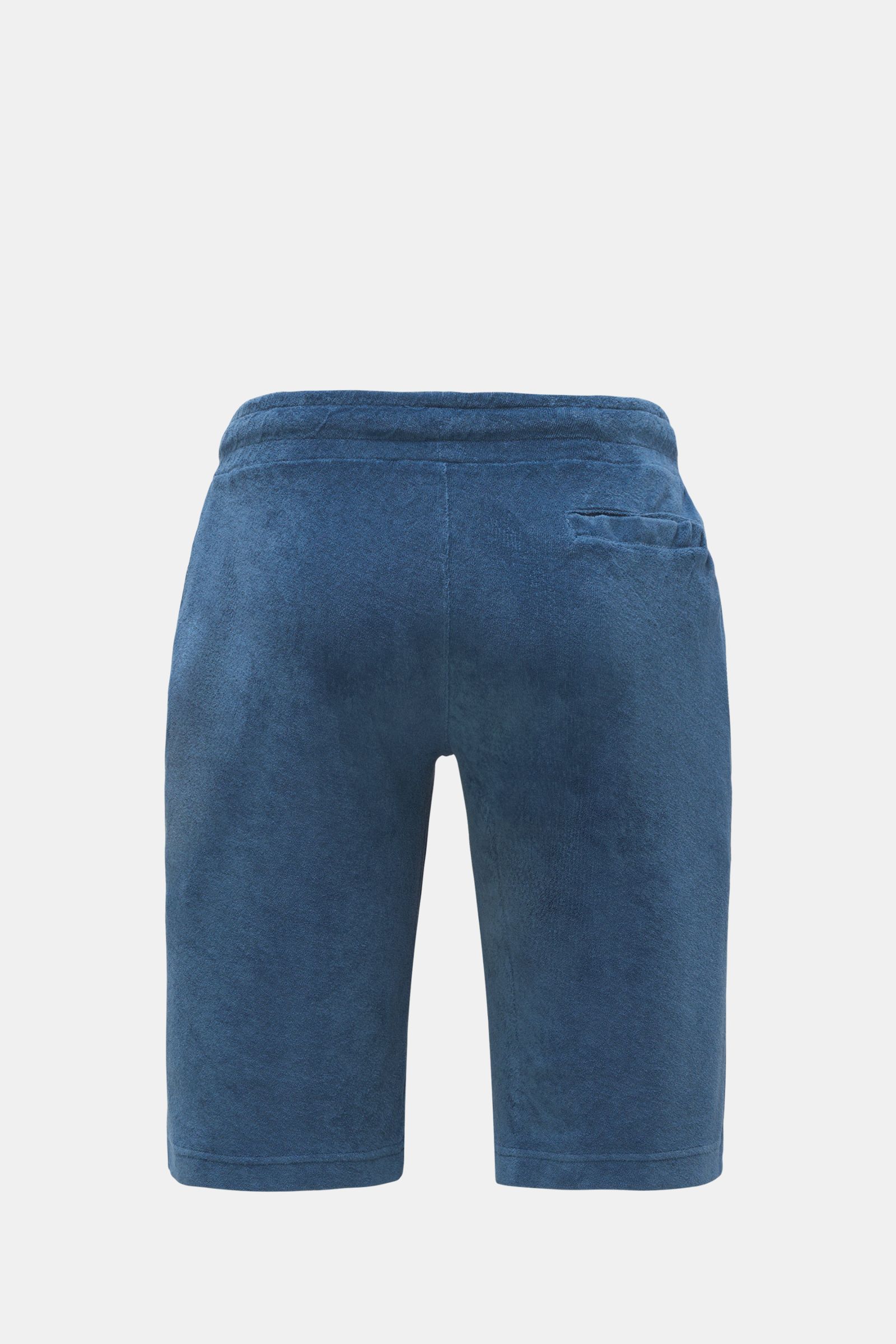 04651/ A trip in a bag Frottee-Bermudas 'Oyster' graublau