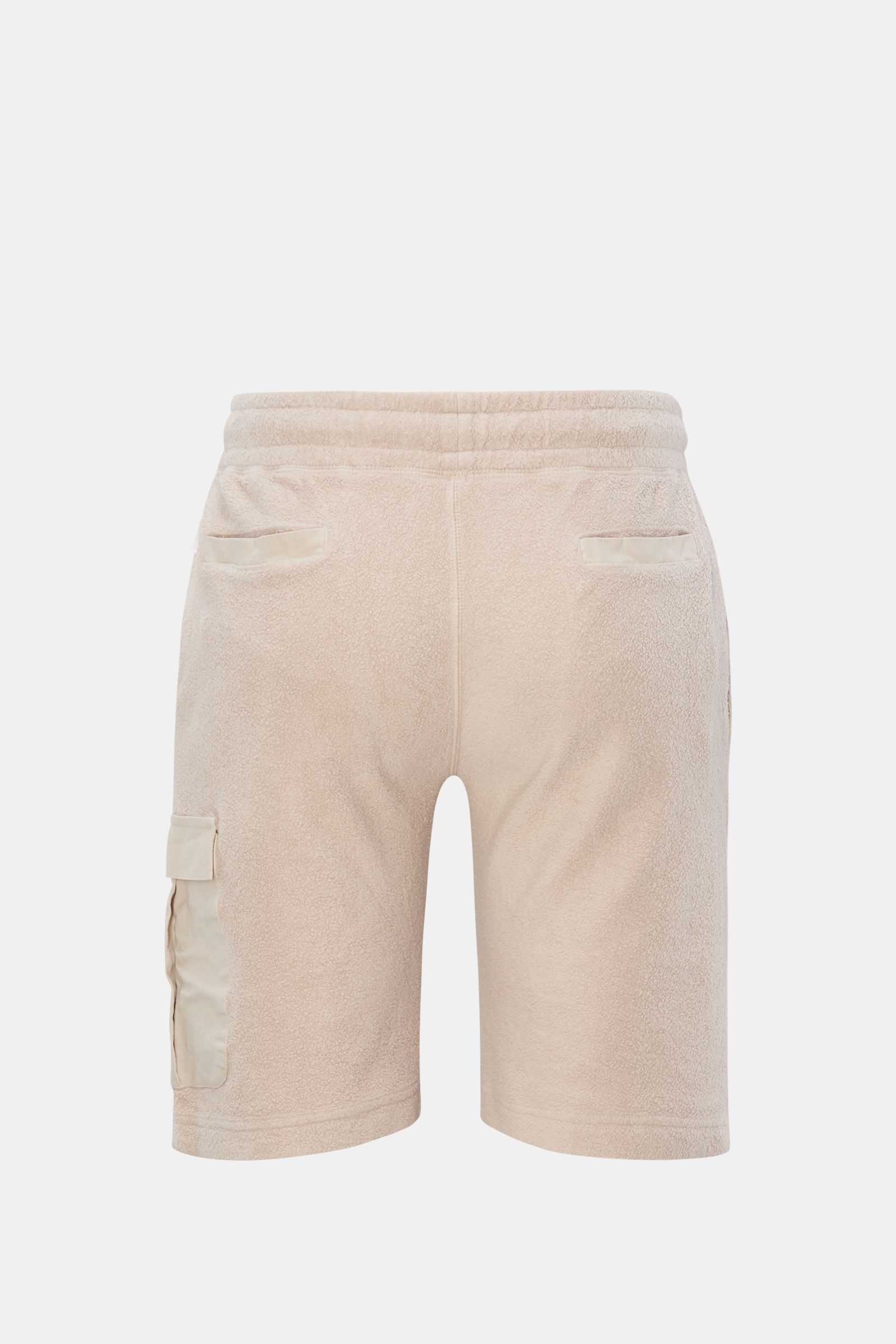 04651/ A trip in a bag Fleece cargo shorts 'Oyster' beige