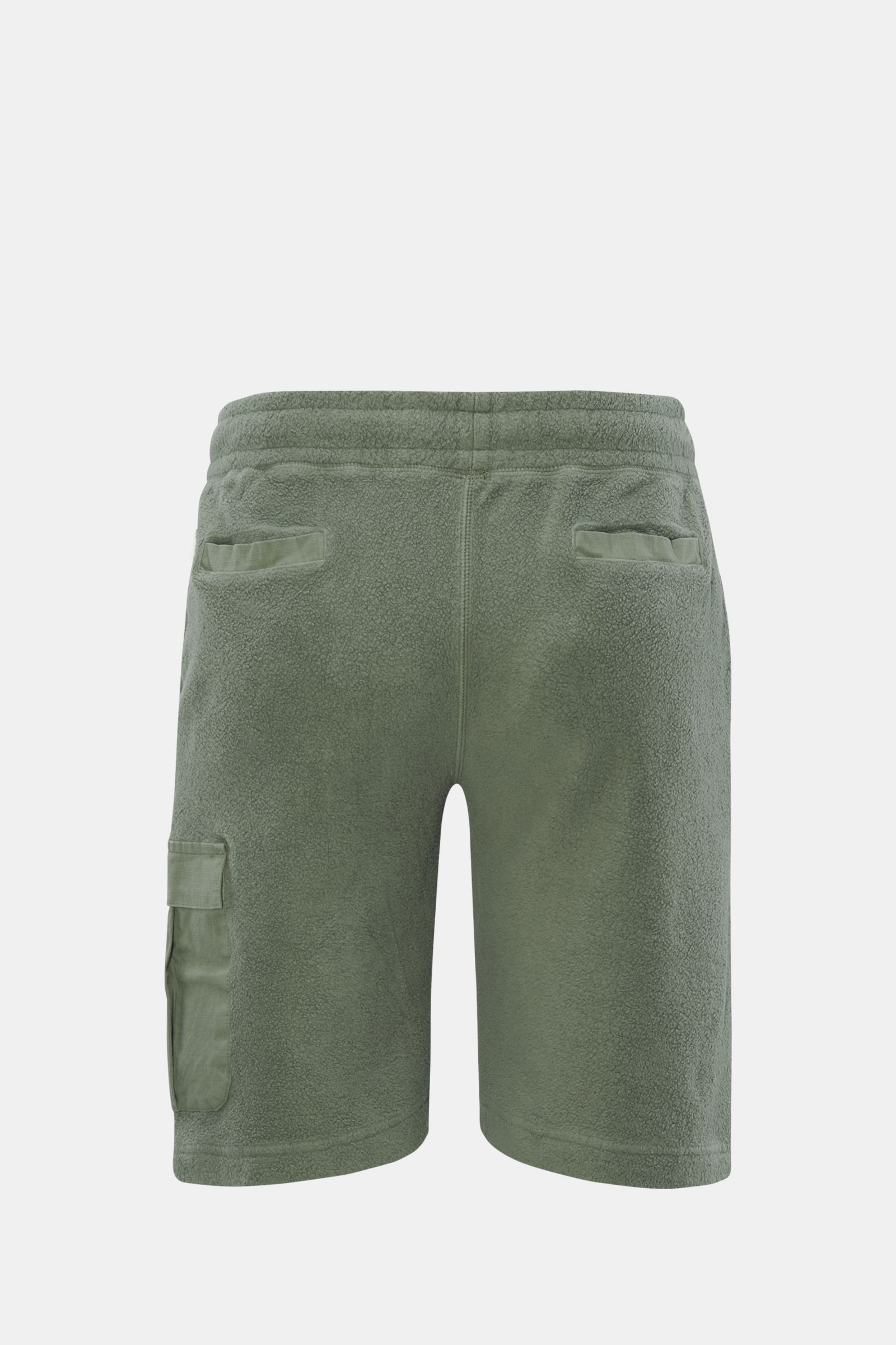 04651/ A trip in a bag Fleece-Cargo-Shorts 'Oyster' oliv