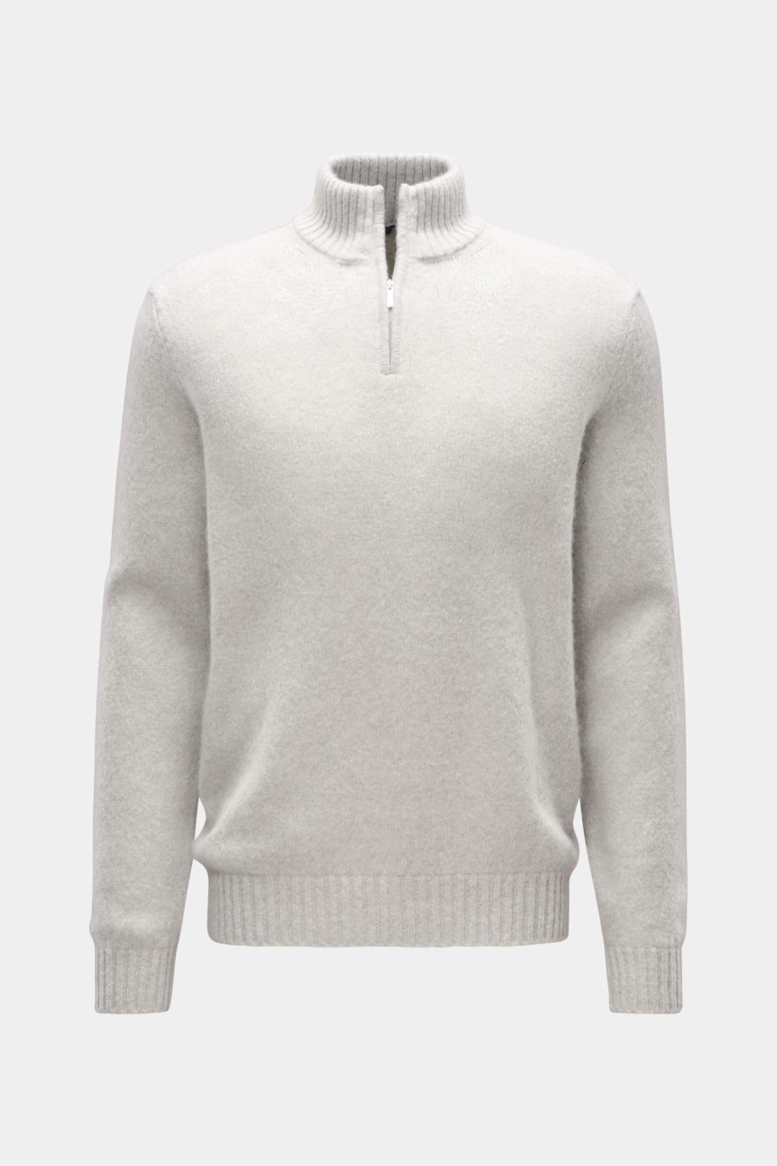 Fedeli Half-zip jumper 'Favonio' light grey