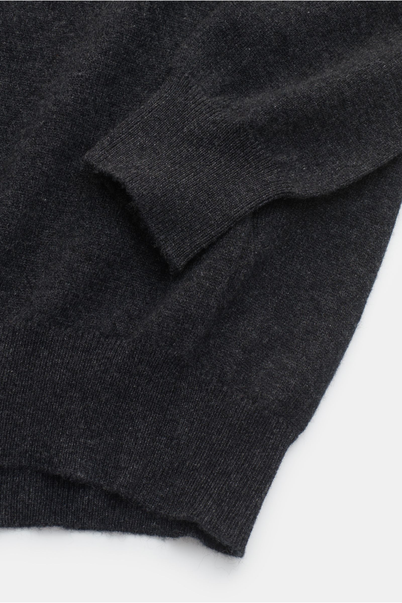Fedeli Cashmere half-zip jumper 'Favonio Slim' dark grey