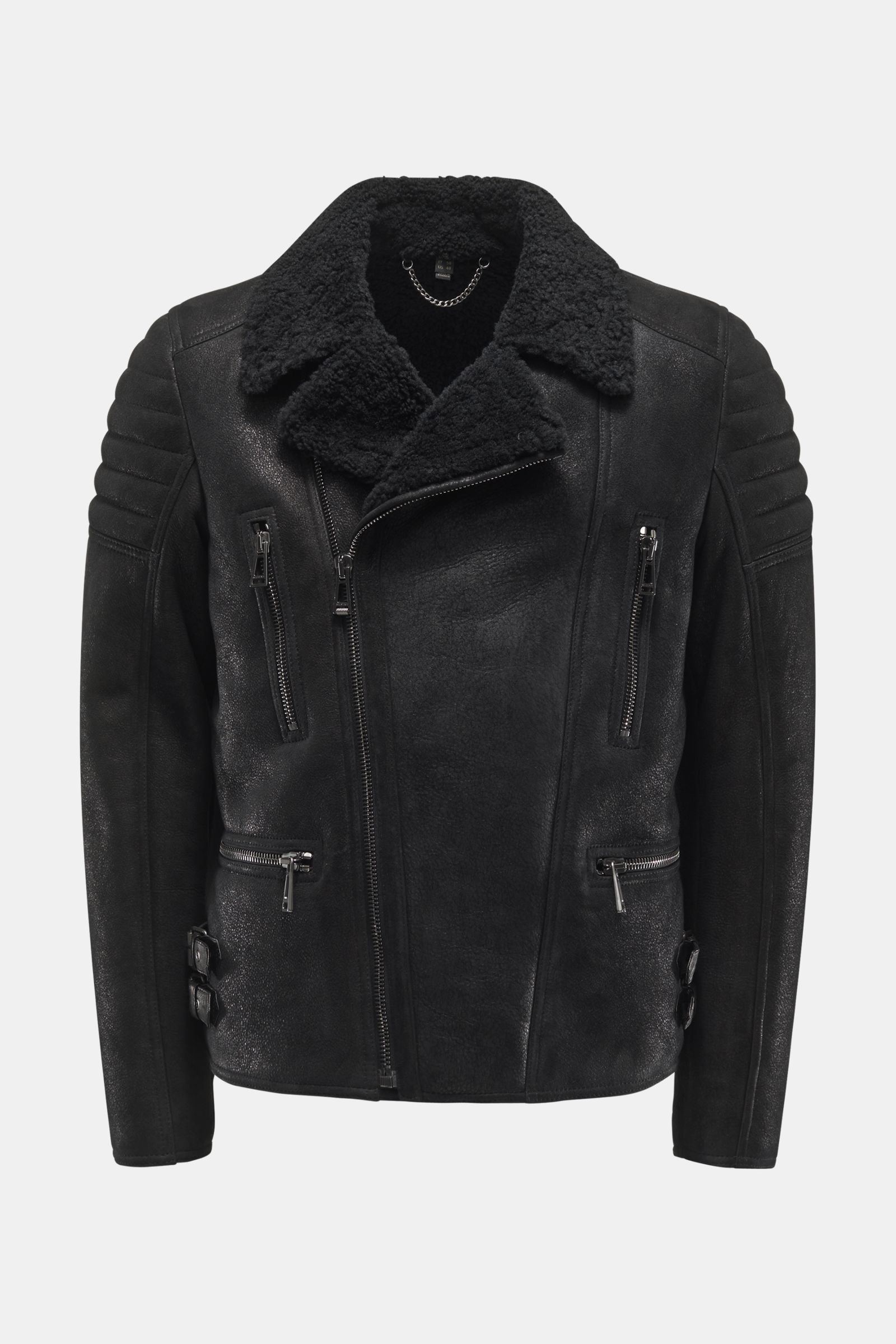 BELSTAFF shearling jacket 'Fraser' black | BRAUN Hamburg