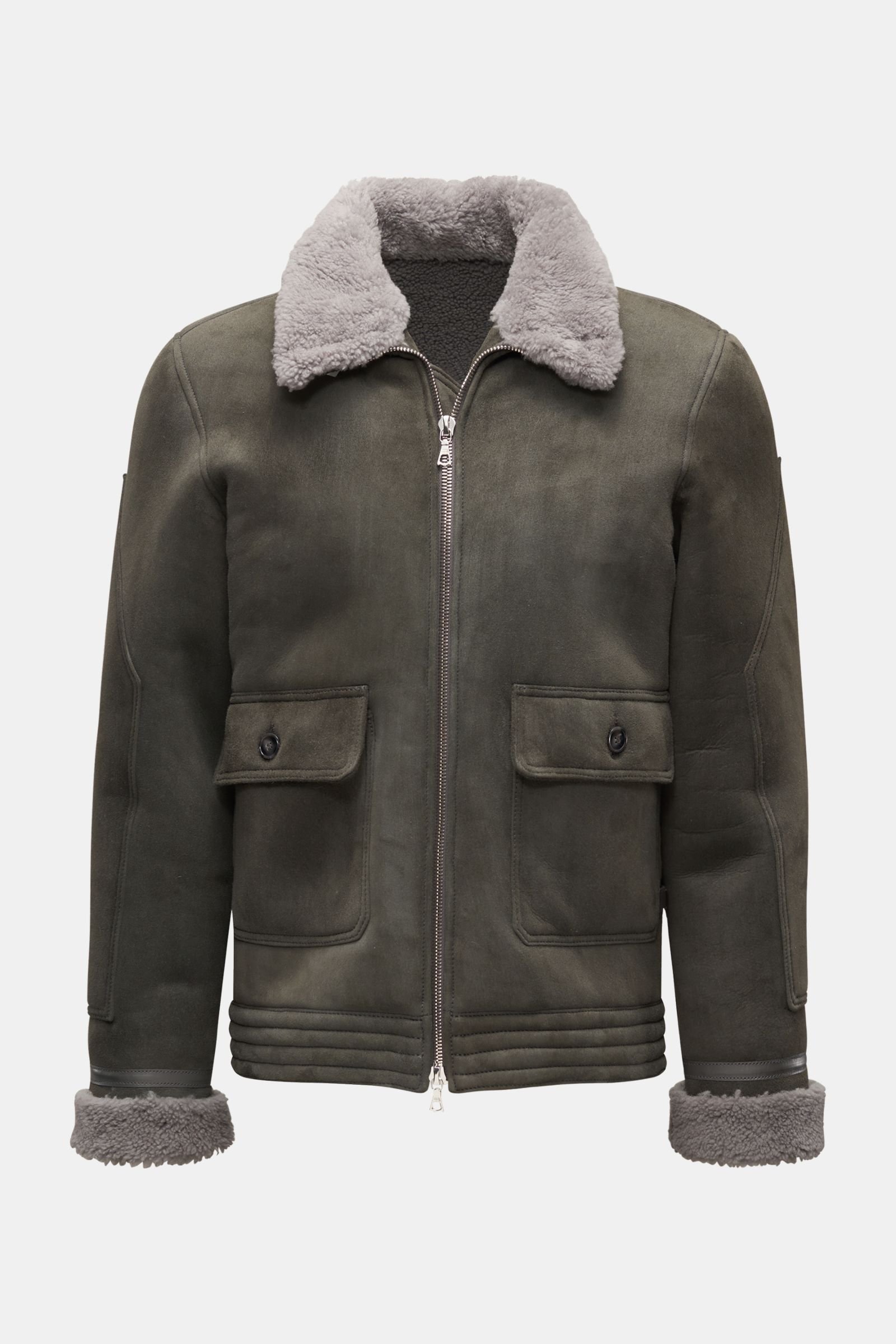 Shearling jacket 'Josh' dark grey