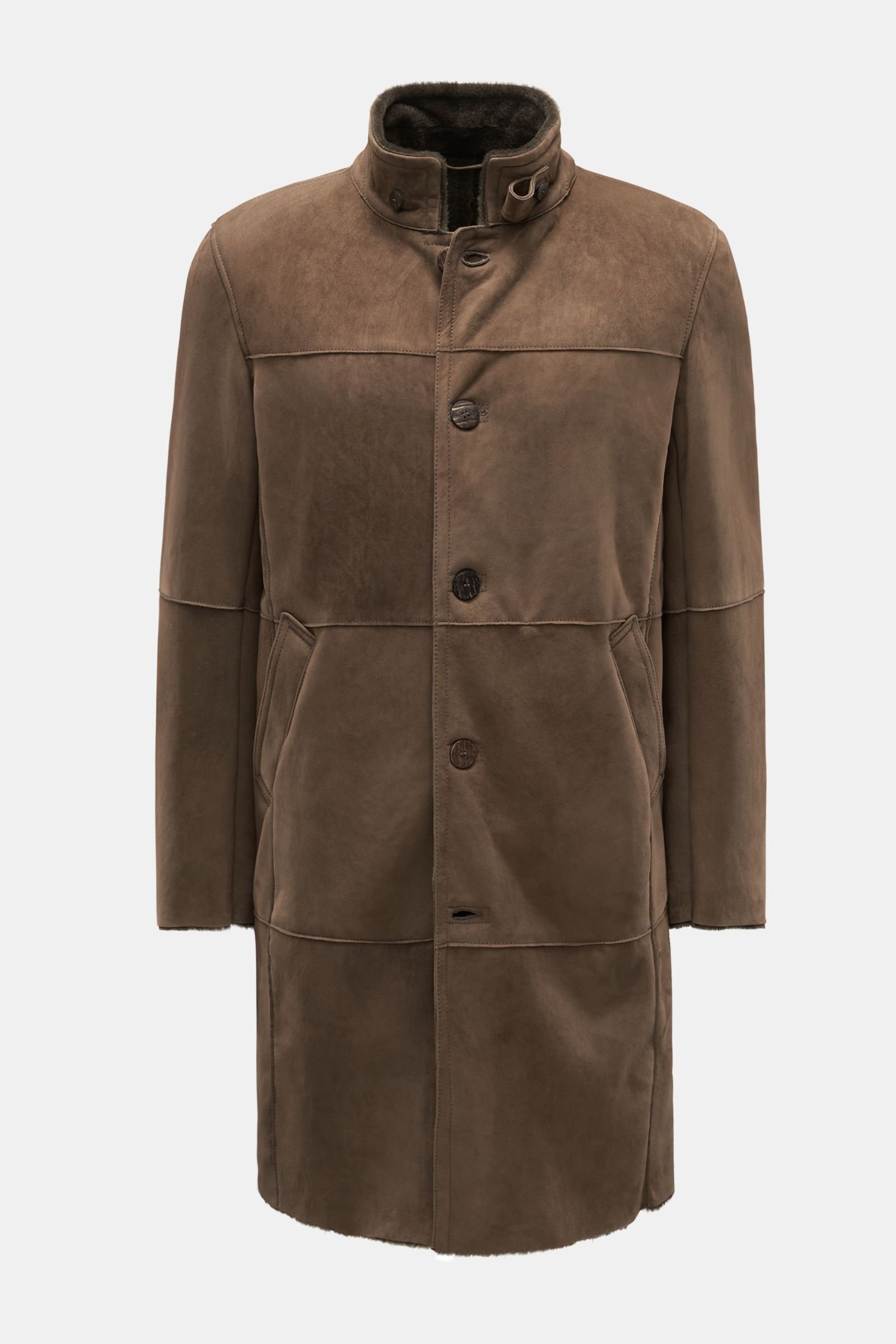 Shearling coat brown