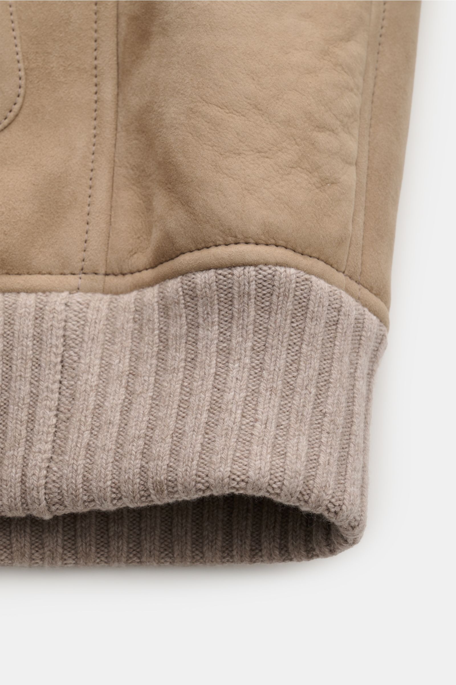 Brunello Cucinelli Lammfell-Blouson beige