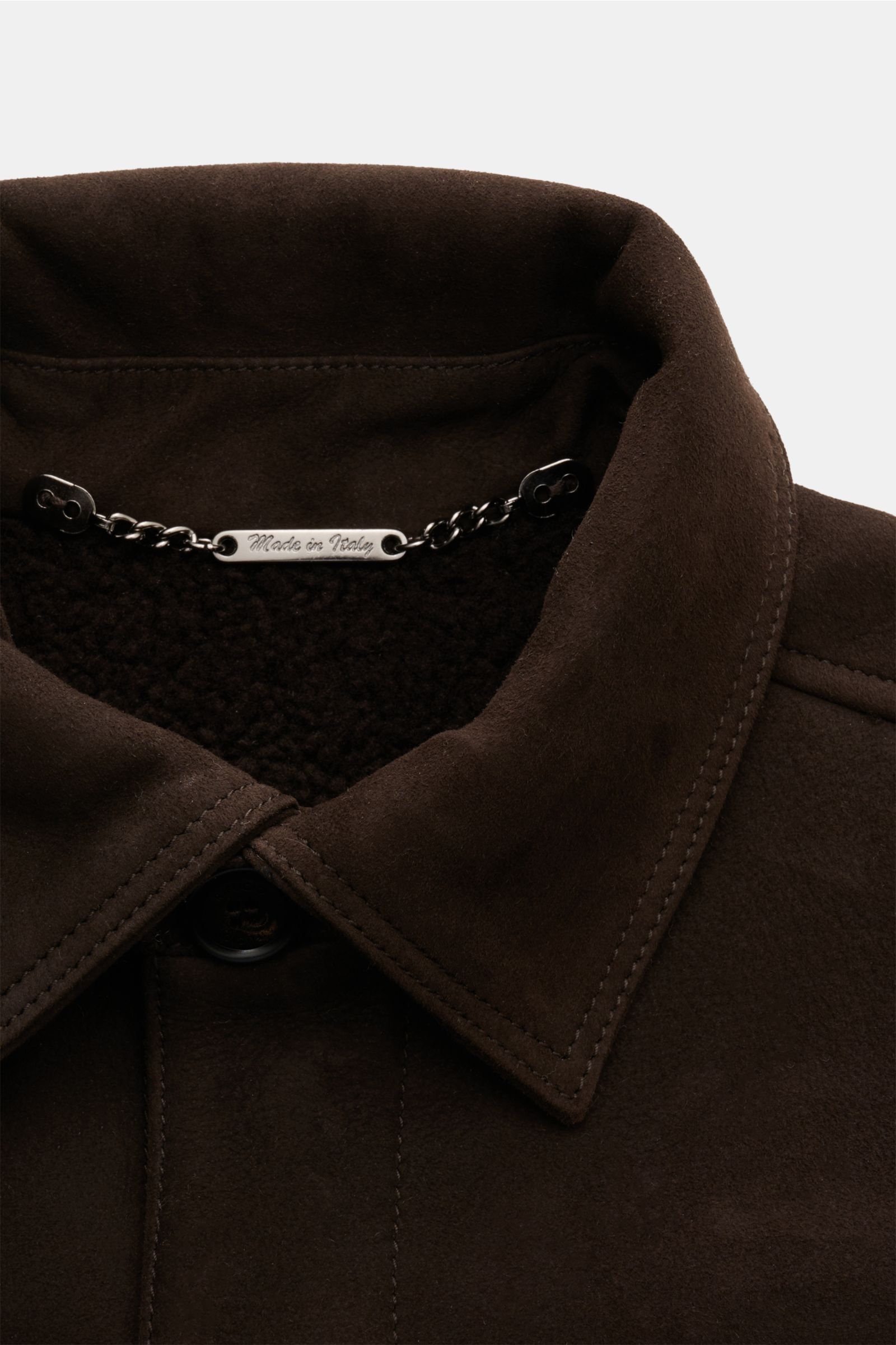 Rifugio Lammfelljacke dunkelbraun