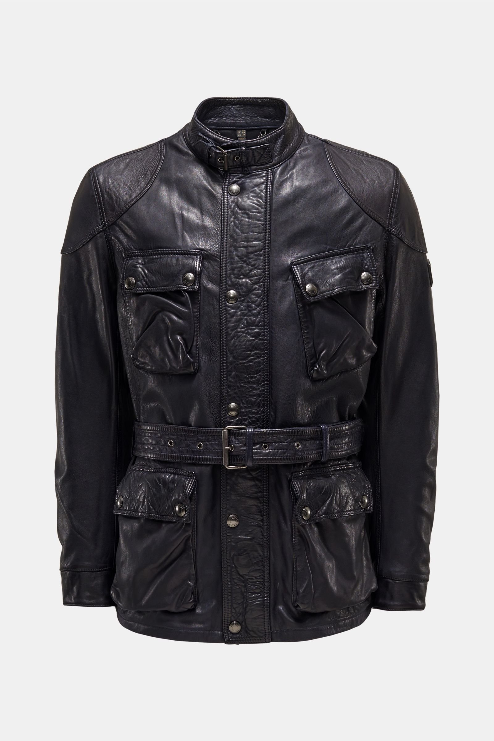 Leather jacket 'Trialmaster Panther' dark navy