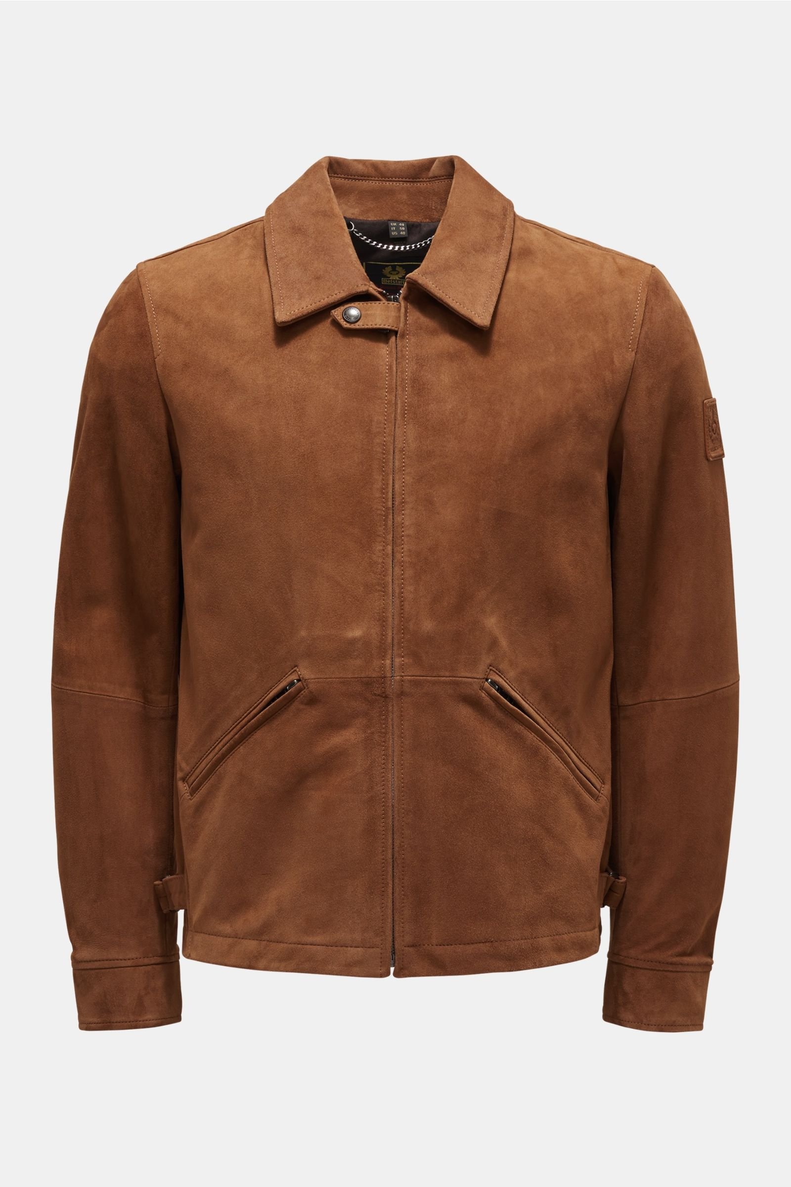Suede jacket 'Cooper' brown