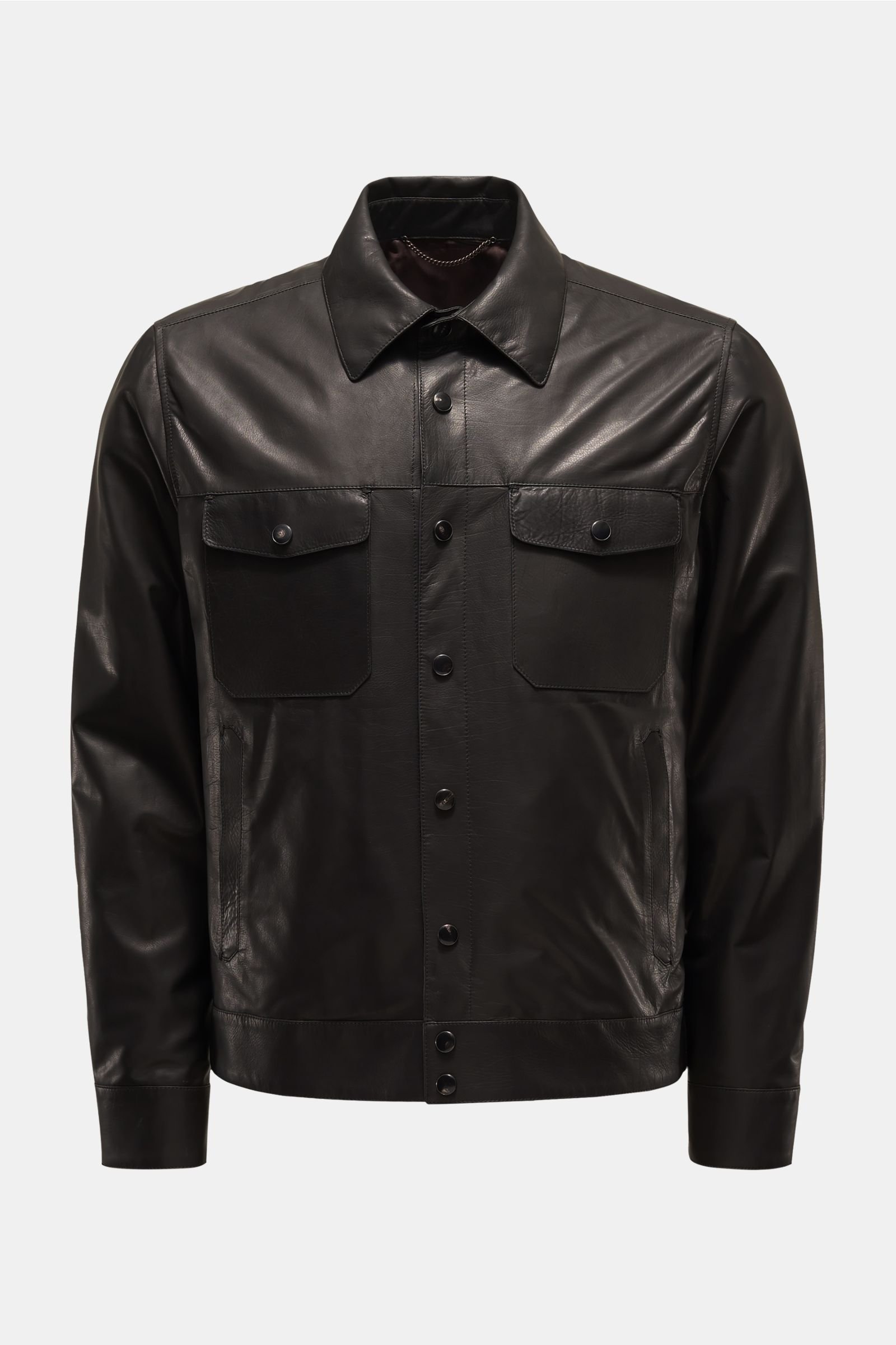 AJMONE leather jacket dark brown | BRAUN Hamburg