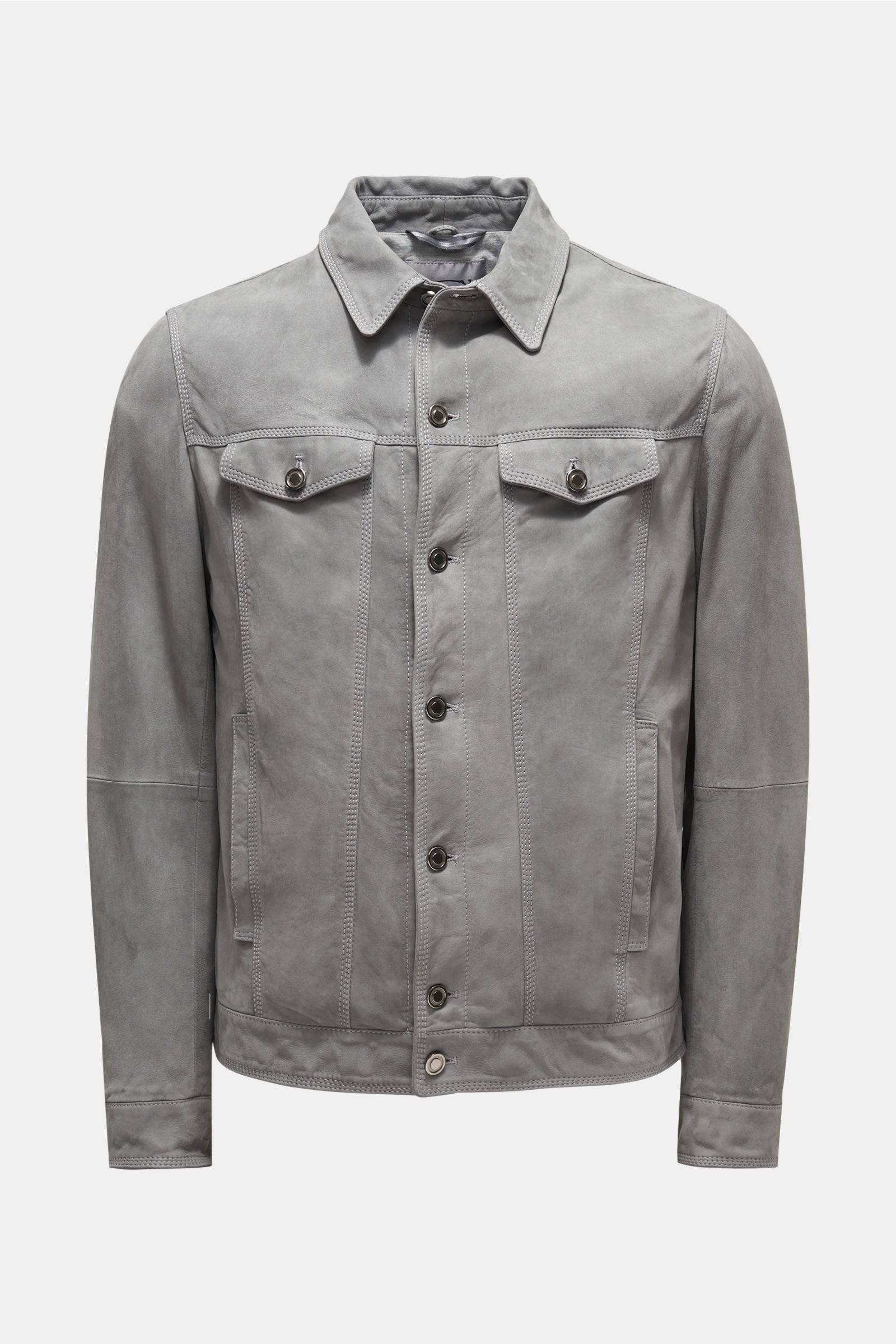 Leather jacket grey