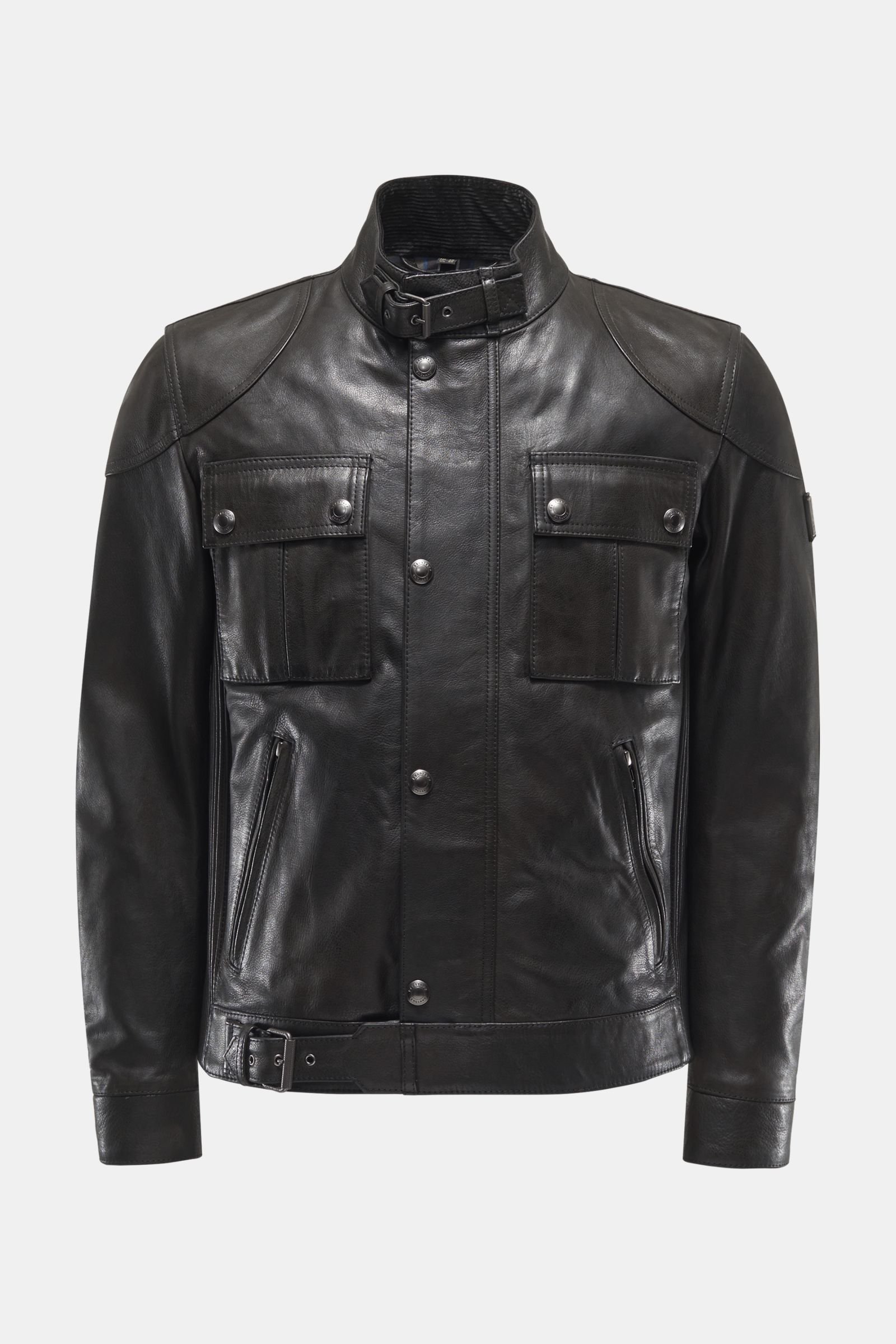 Leather jacket 'Gangster 2.0' anthracite