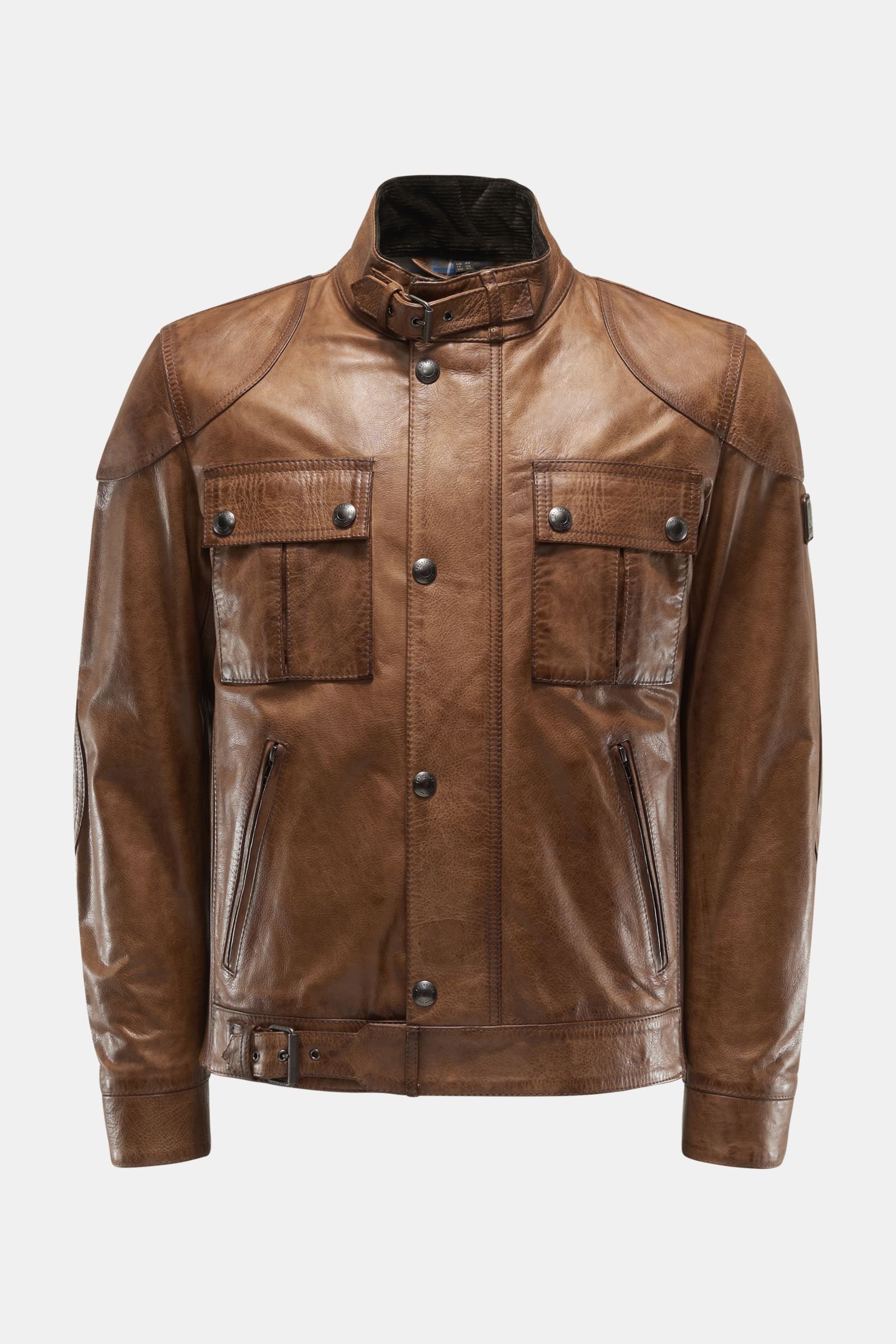 Leather jacket 'Gangster 2.0' brown