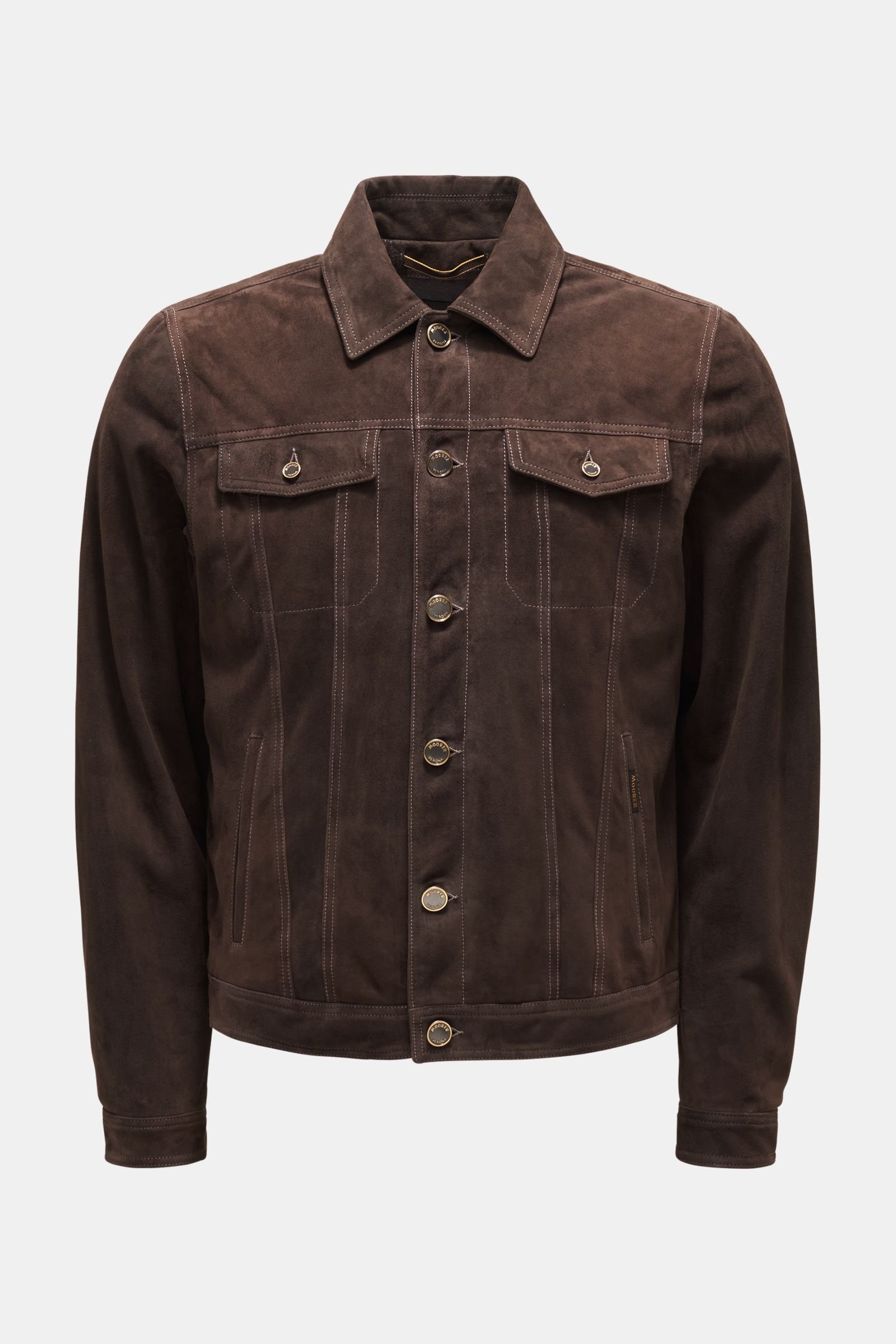 Suede jacket 'Fenis' dark brown