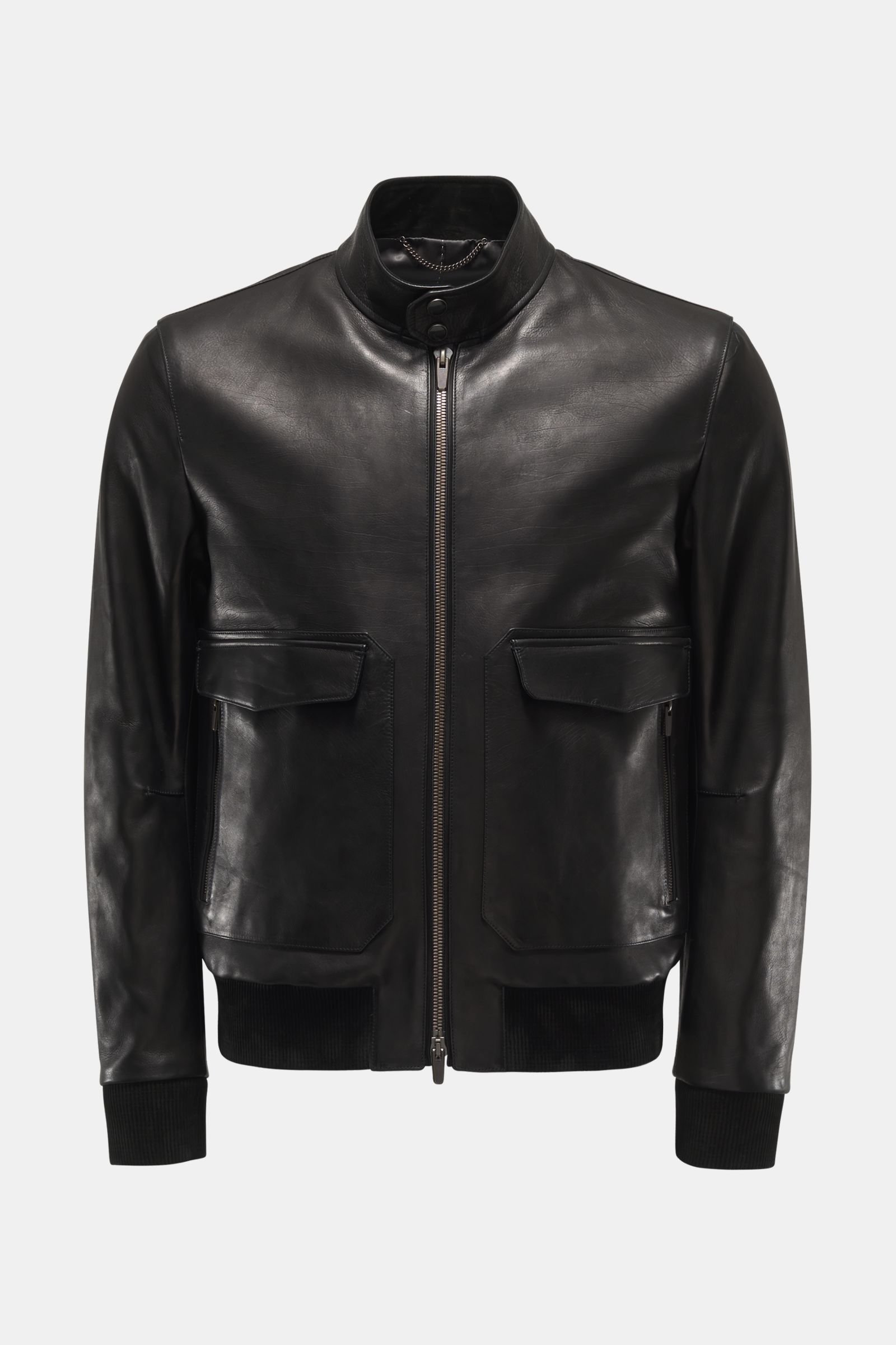 Leather blouson 'Nuvola' black