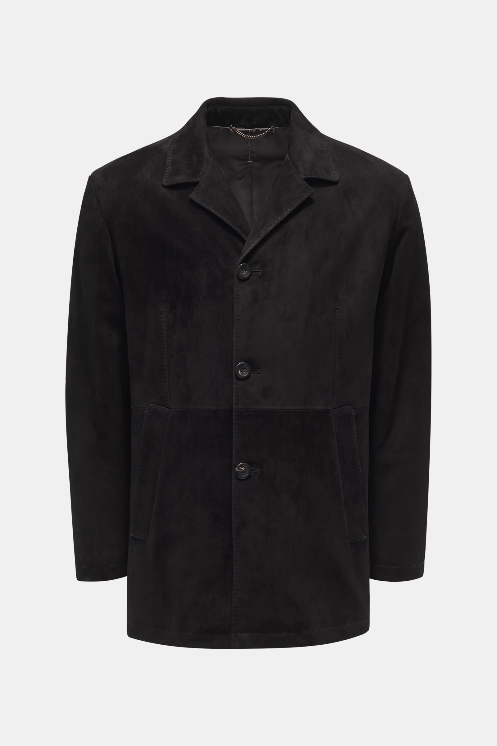 Suede jacket 'Fiore' black