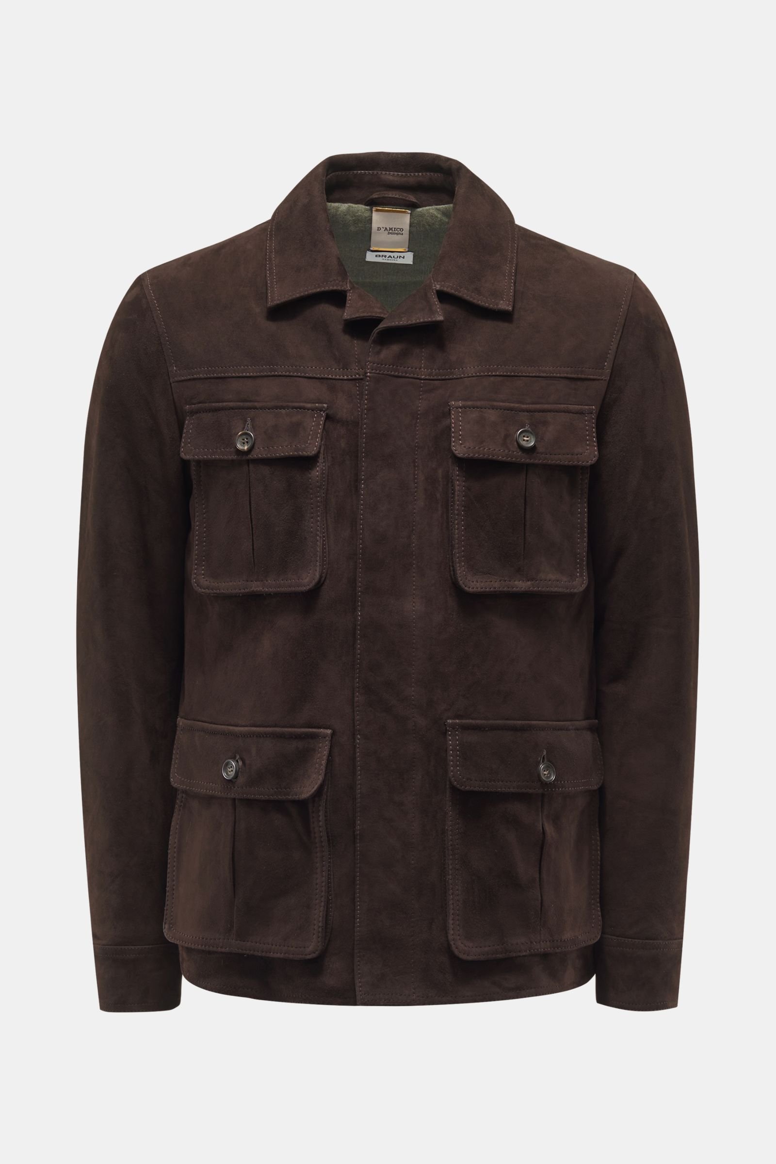 Suede jacket 'Alexander' dark brown