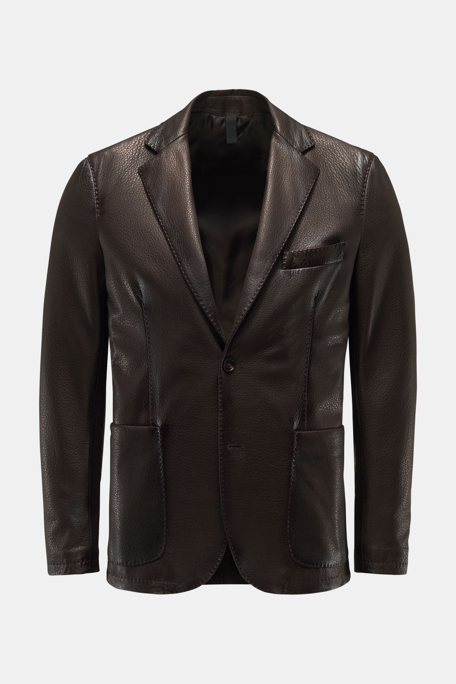 Leather smart-casual jacket 'Carlton' dark brown