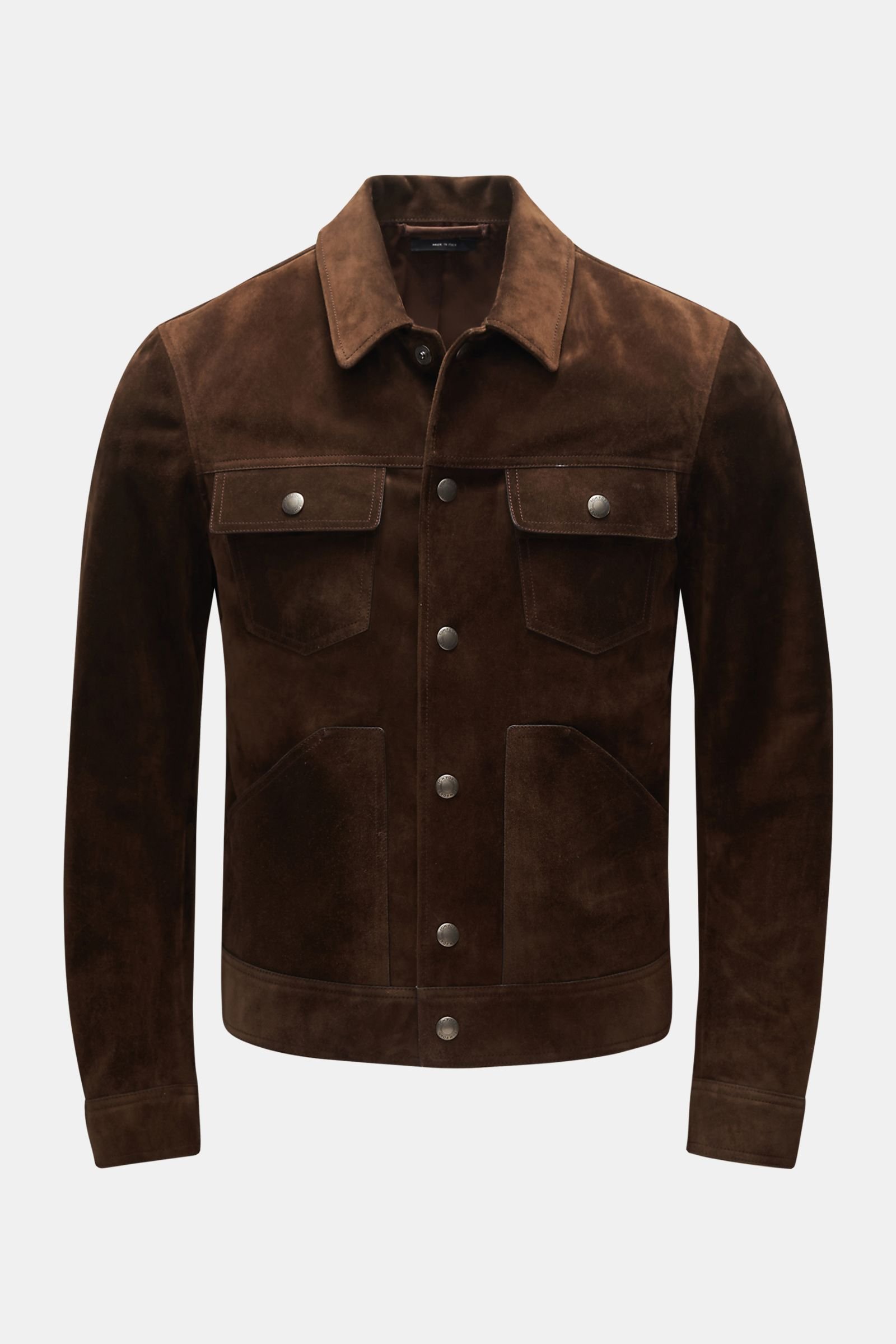 Introducir 56+ imagen dark brown suede jacket tom ford