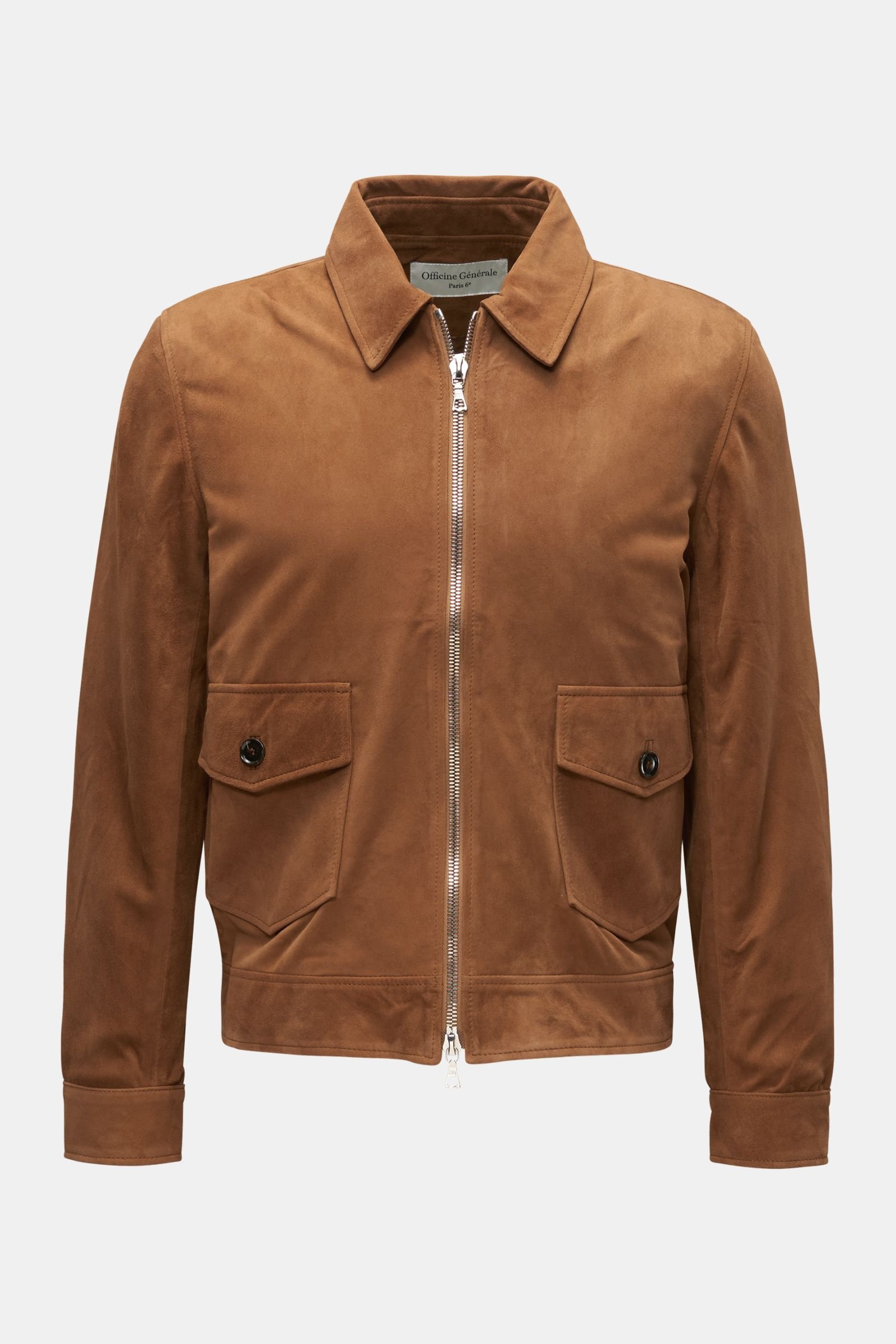 Suede jacket 'Victor' brown