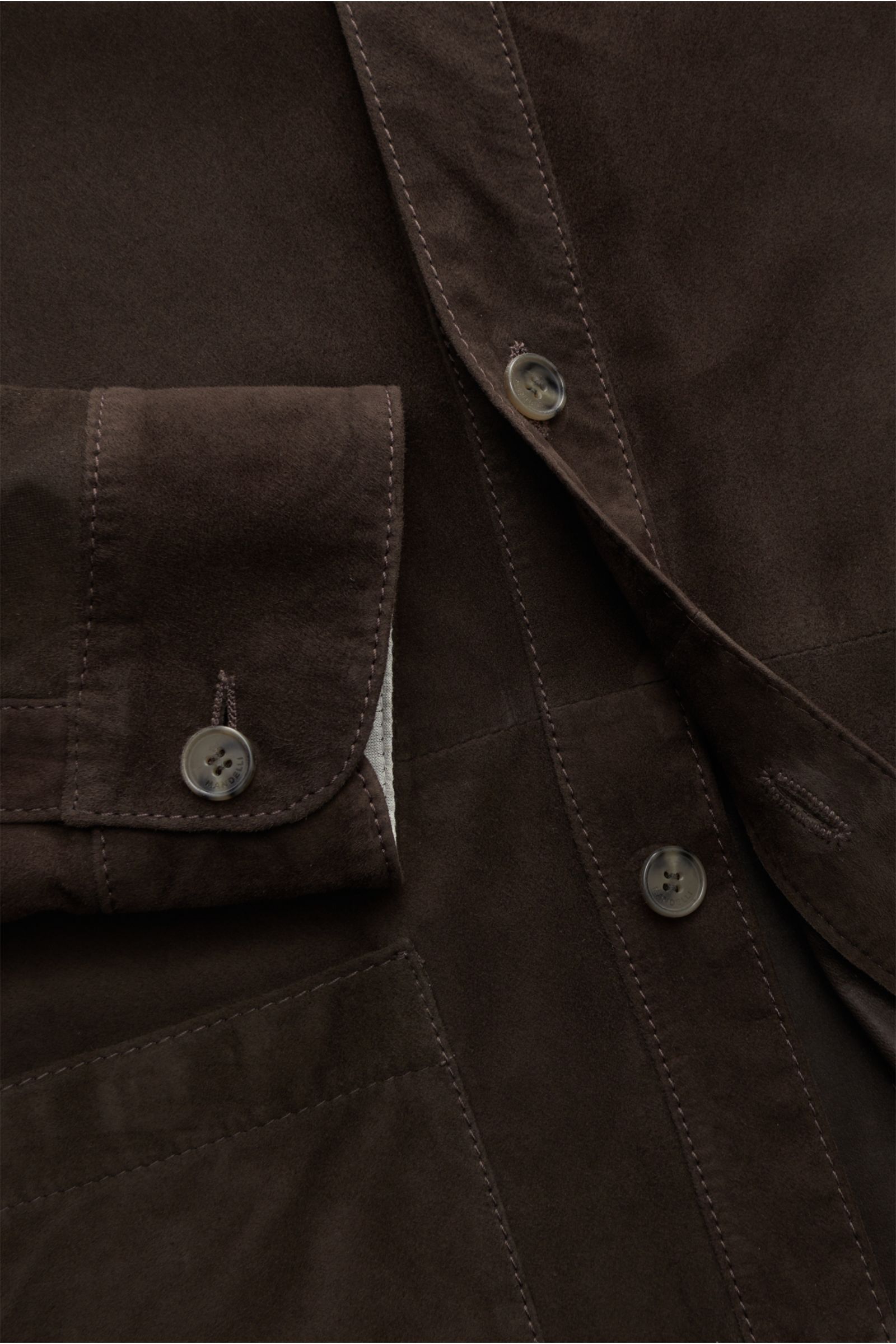 mandelli hybrid blue suede bomber