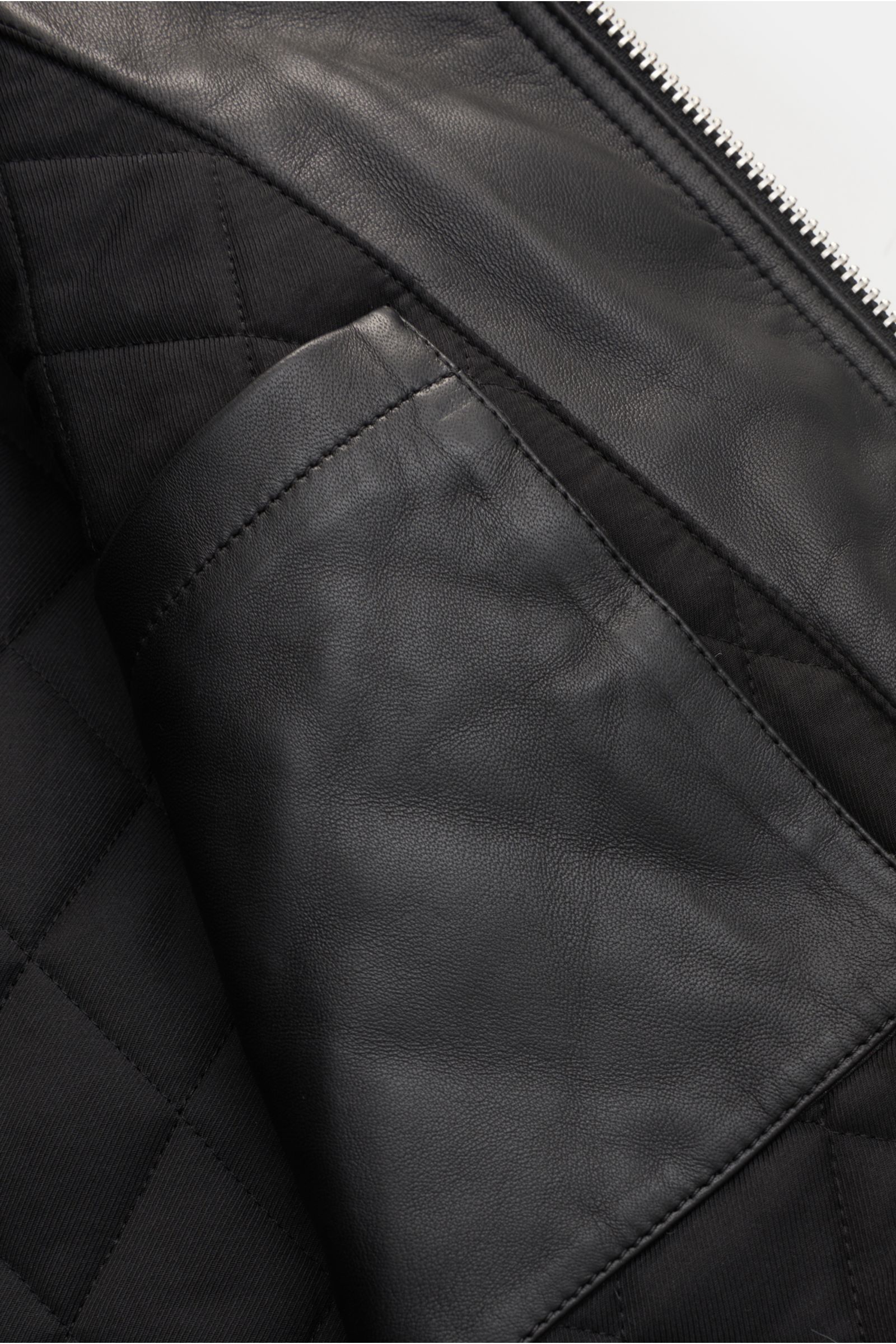 Leather blouson jacket mens outlet