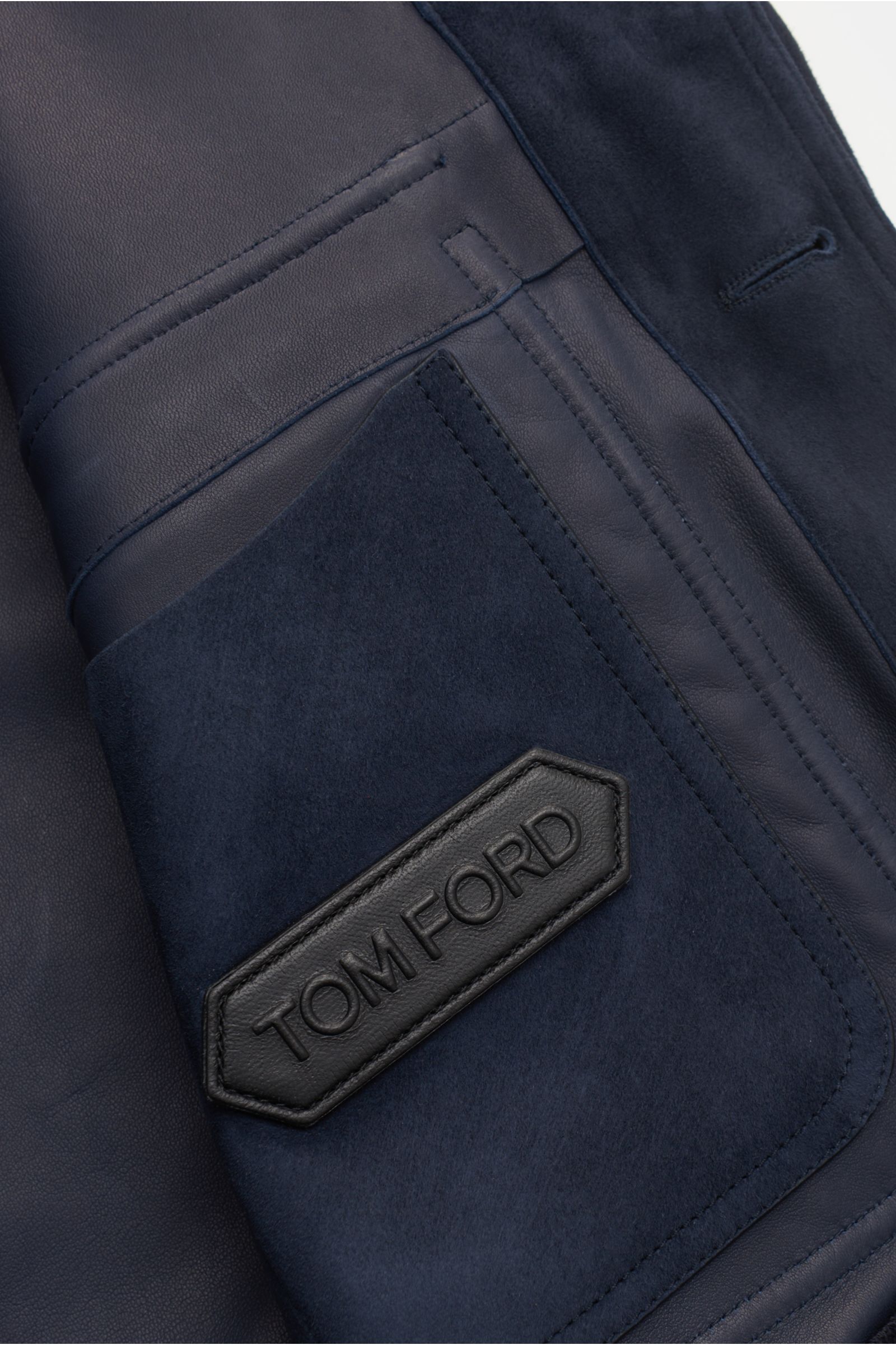 Tom Ford Veloursleder-Blouson navy