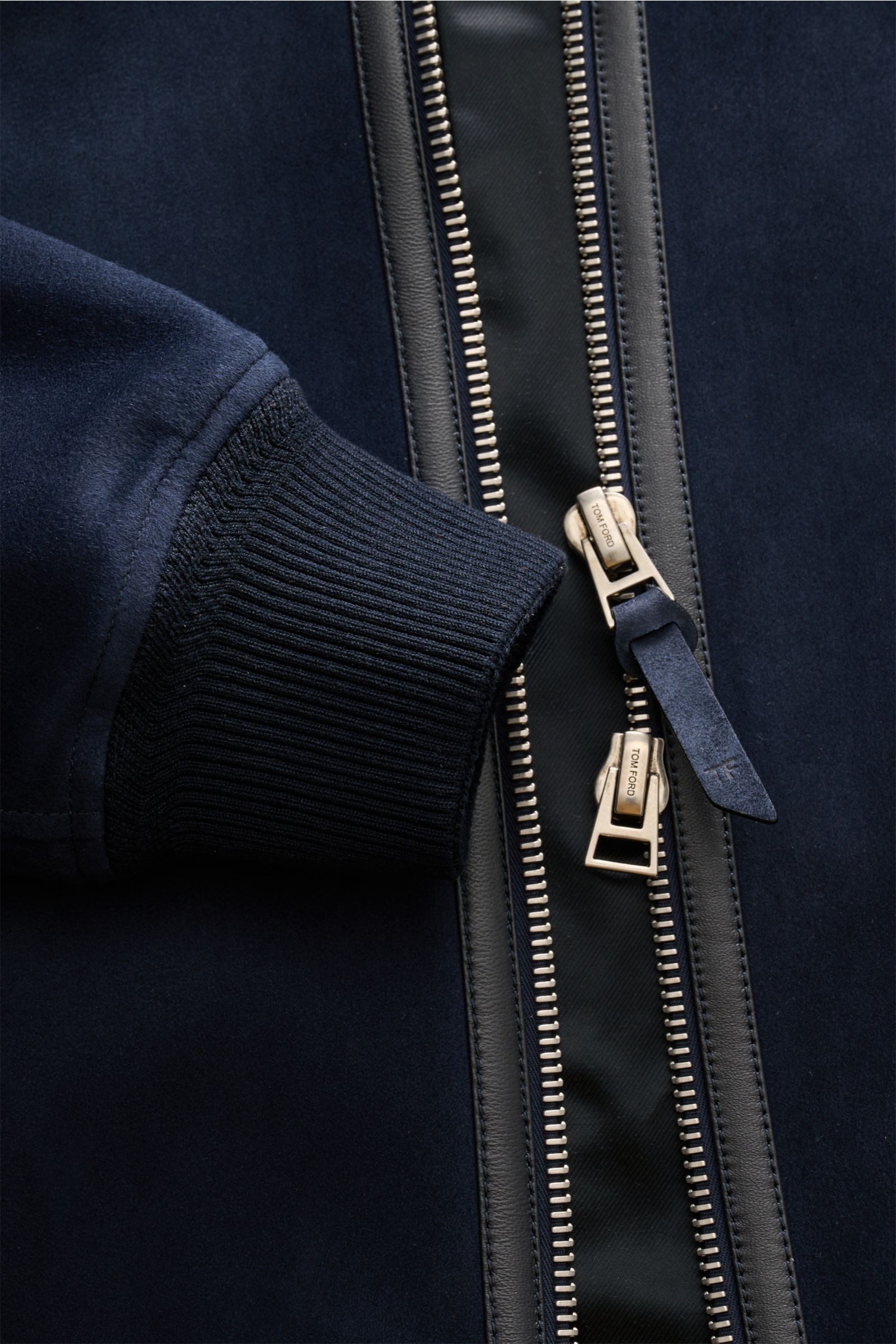 Tom Ford Veloursleder-Blouson navy