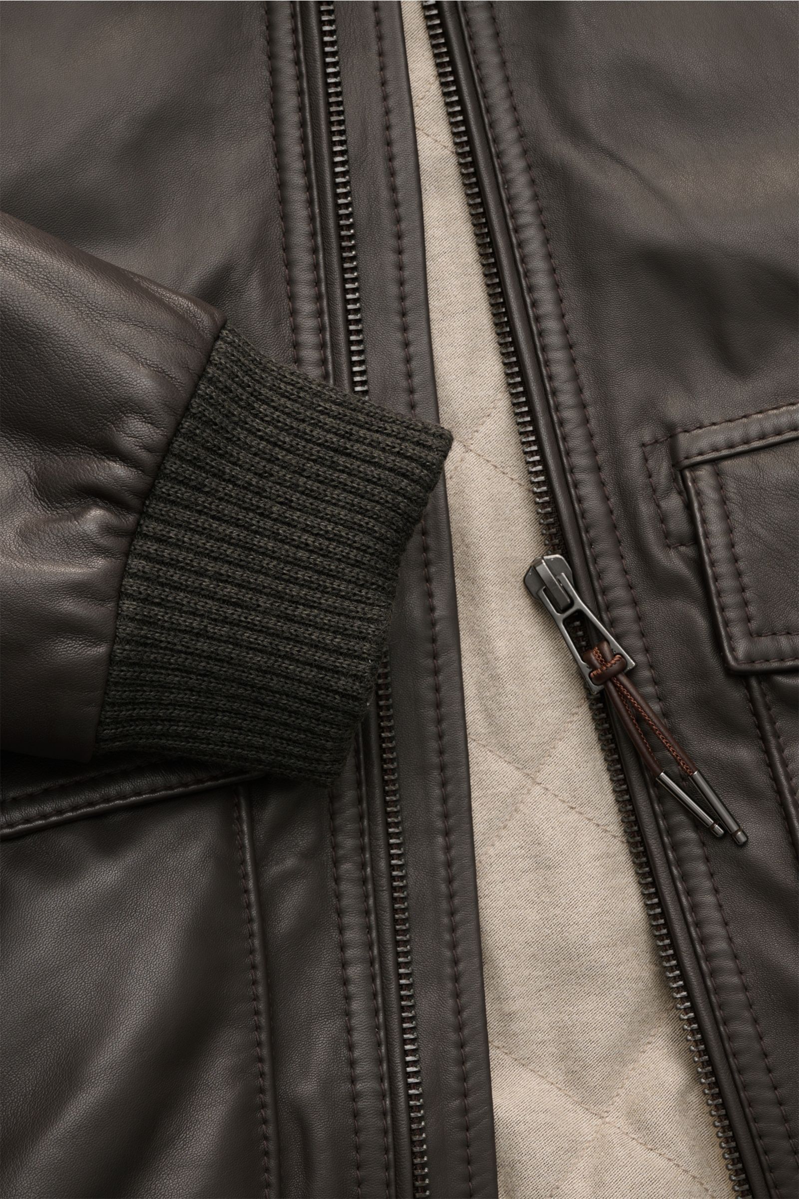 Windsor Lederblouson 'Arturo' dunkelbraun