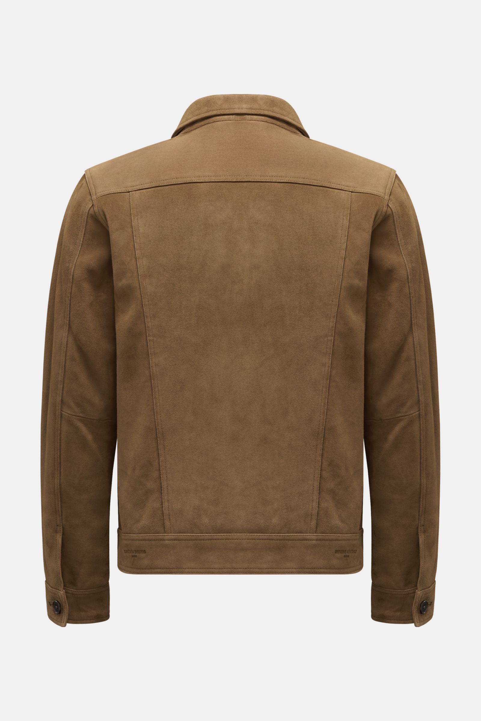 Officine Générale Verlourslederjacke 'Lazlo' braun