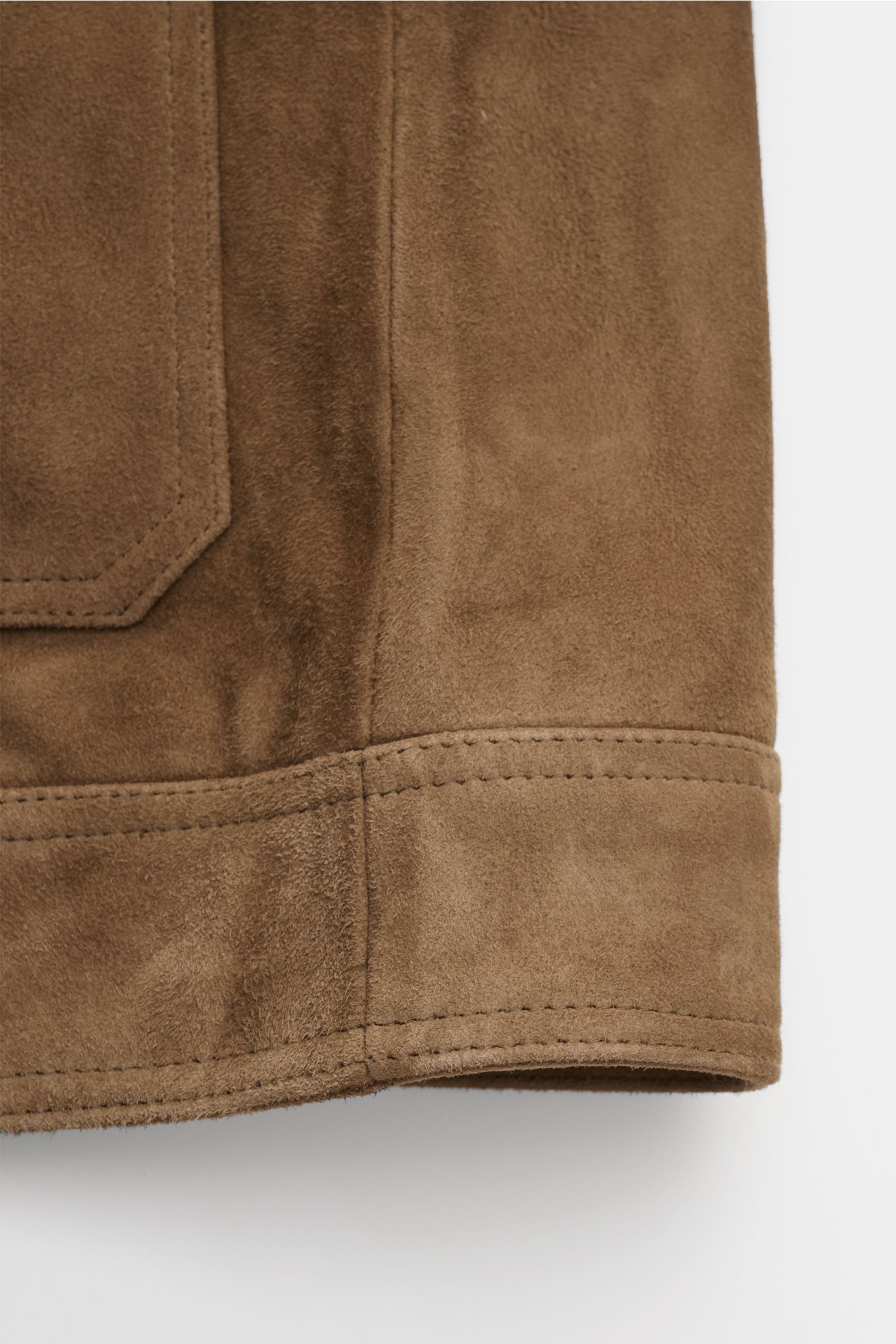 Officine Générale Verlourslederjacke 'Lazlo' braun