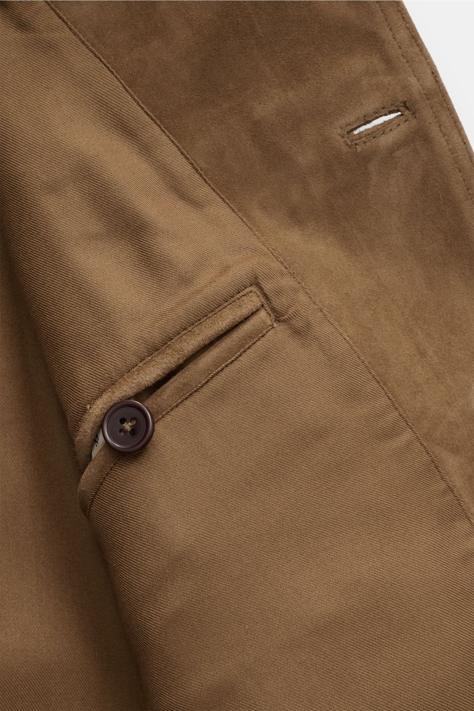 Officine Générale Verlourslederjacke 'Lazlo' braun