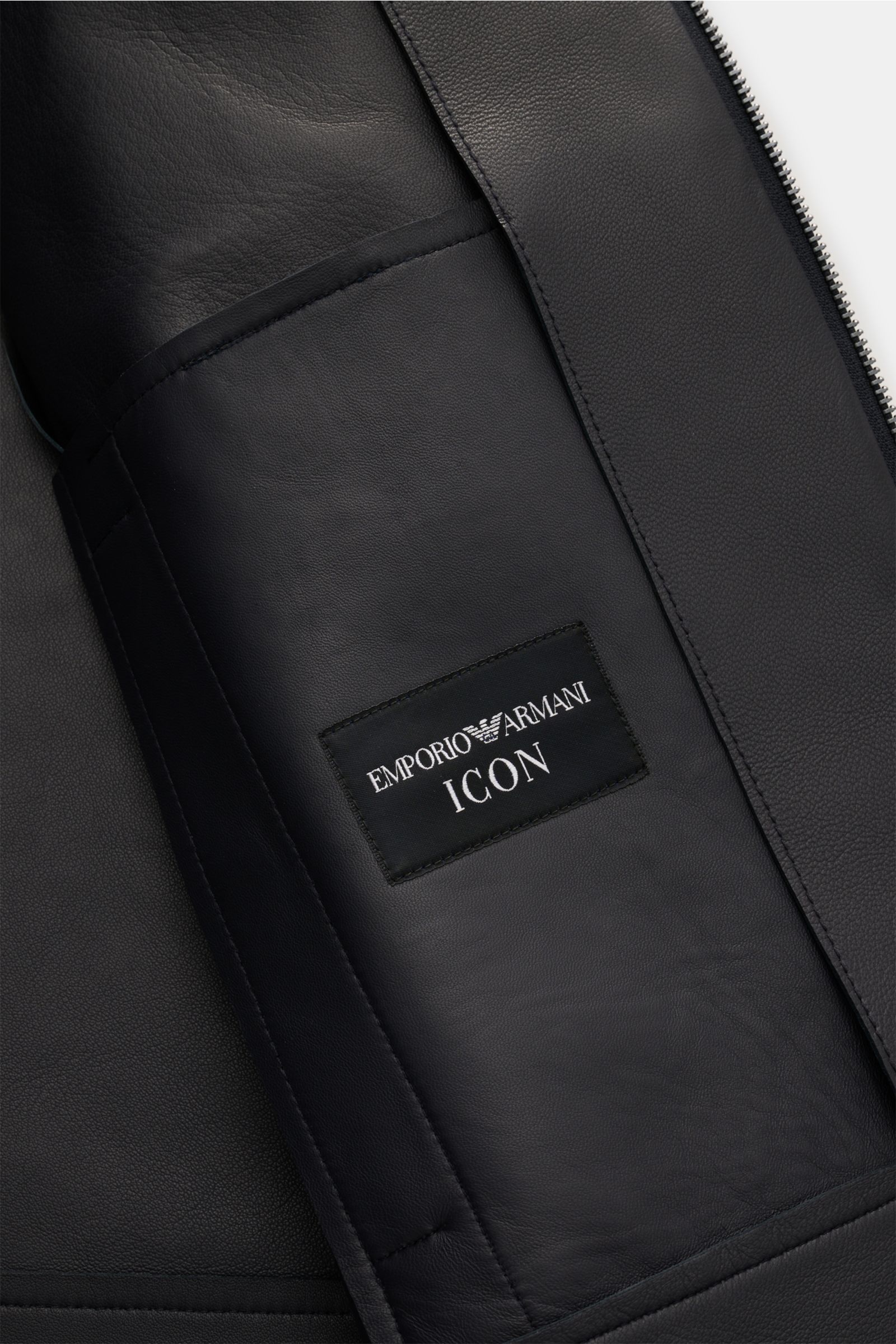 Emporio Armani Lederjacke schwarz