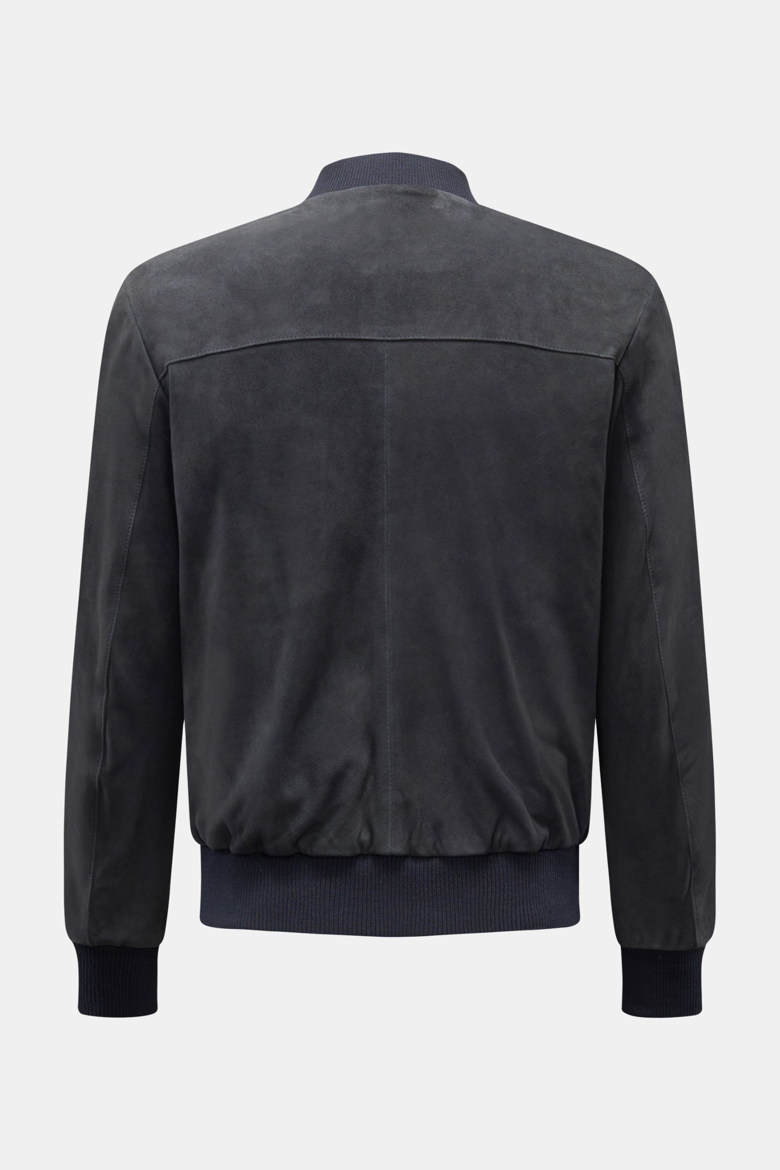 Arma Veloursleder-Blouson 'Didier' dark navy, Rückansicht, Slim Fit aus feinem Ziegenvelours mit elastischen Rippbündchen und tonalem Innenfutter.
