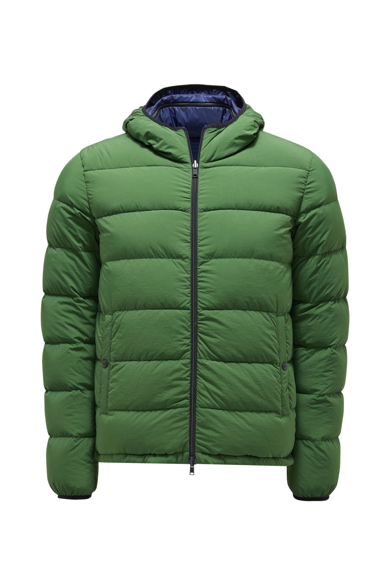Reversible down jacket green/navy