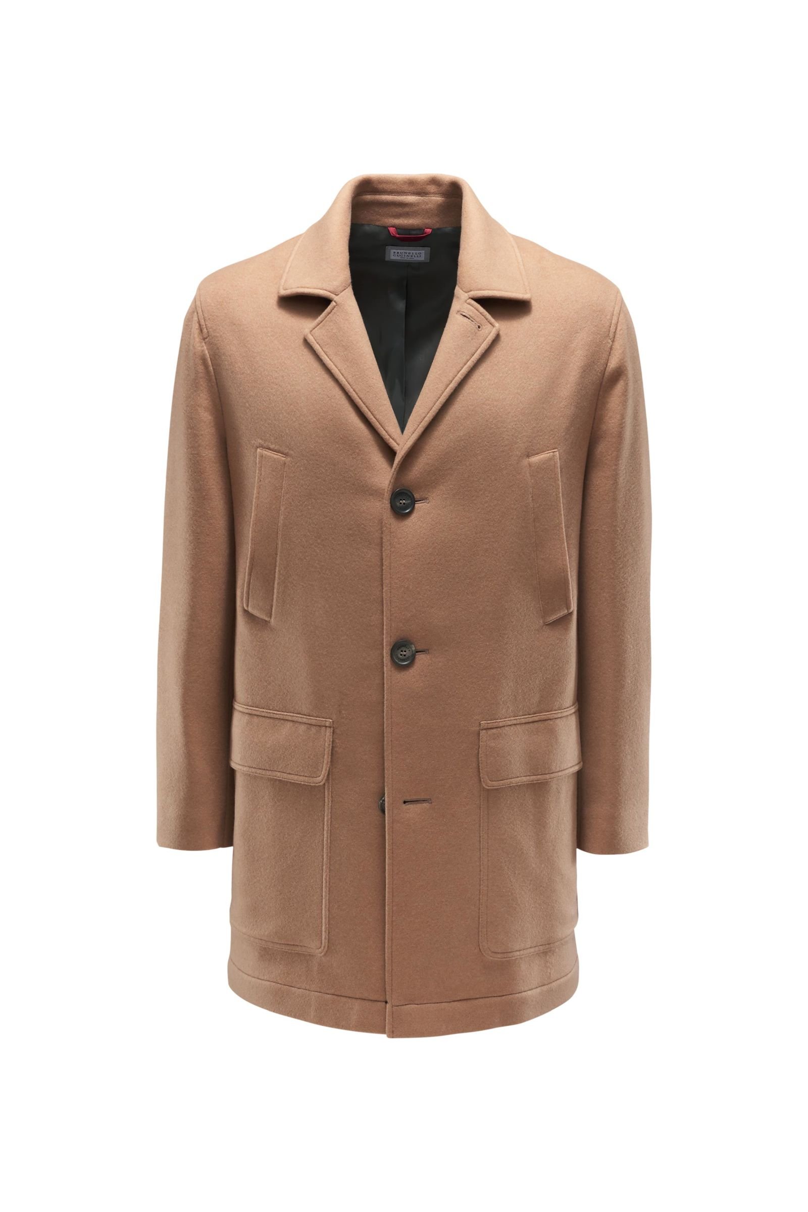 Cashmere coat light brown
