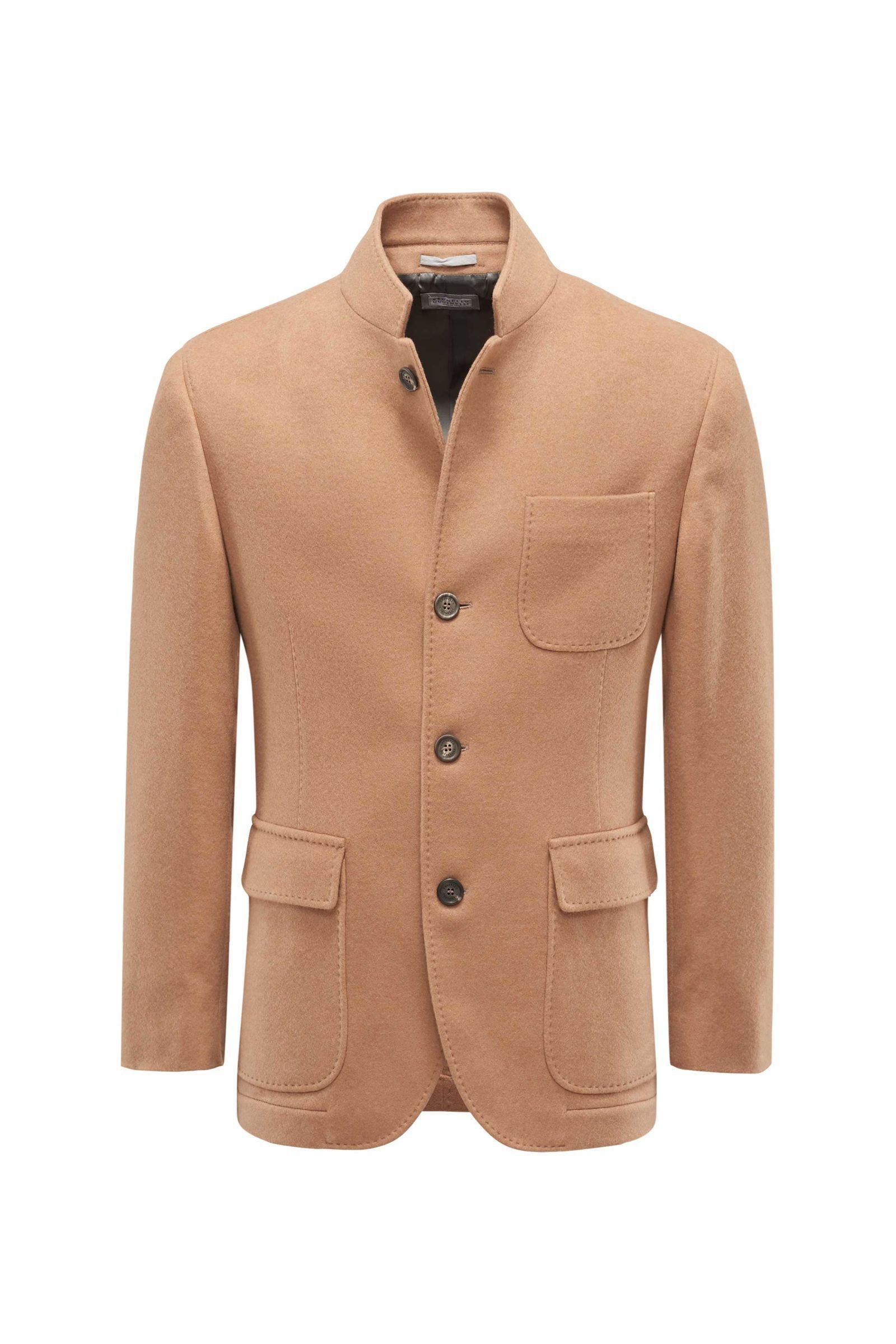Cashmere jacket light brown