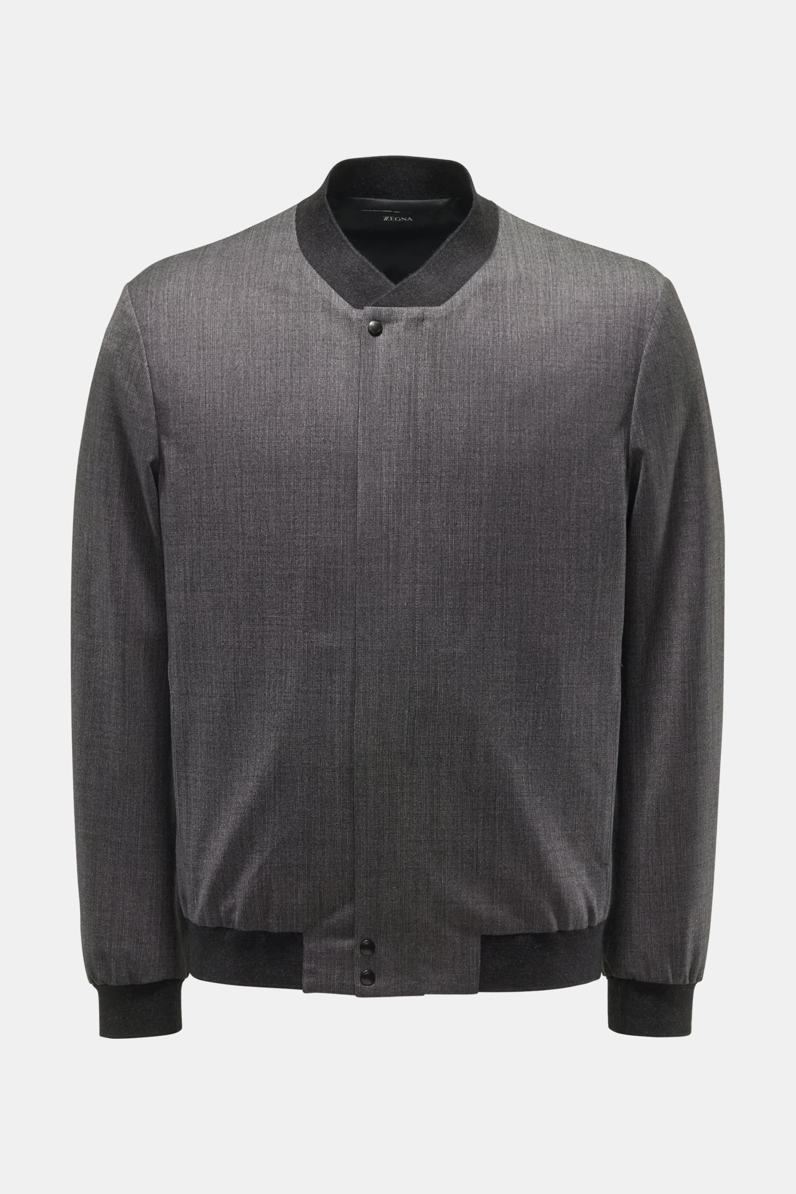 Wool bomber jacket dark grey 