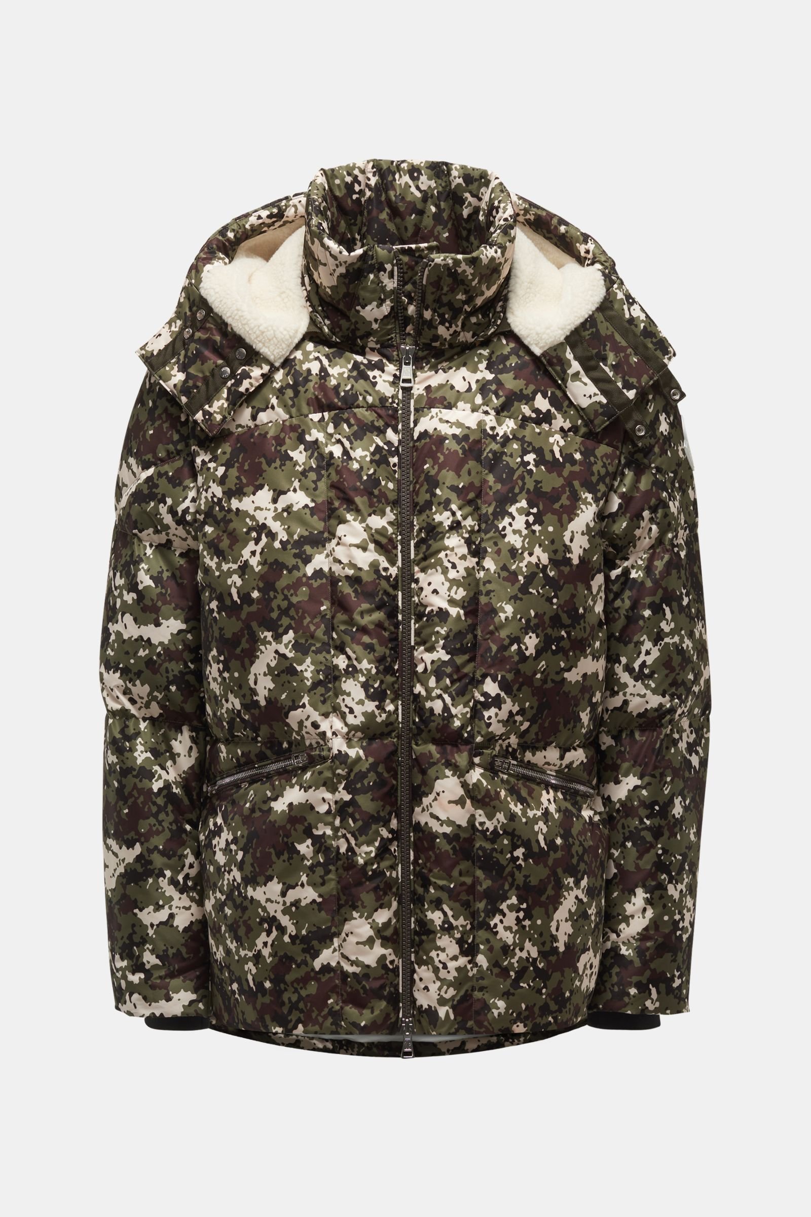 Down jacket 'Blanc Giubbotto' olive/brown patterned