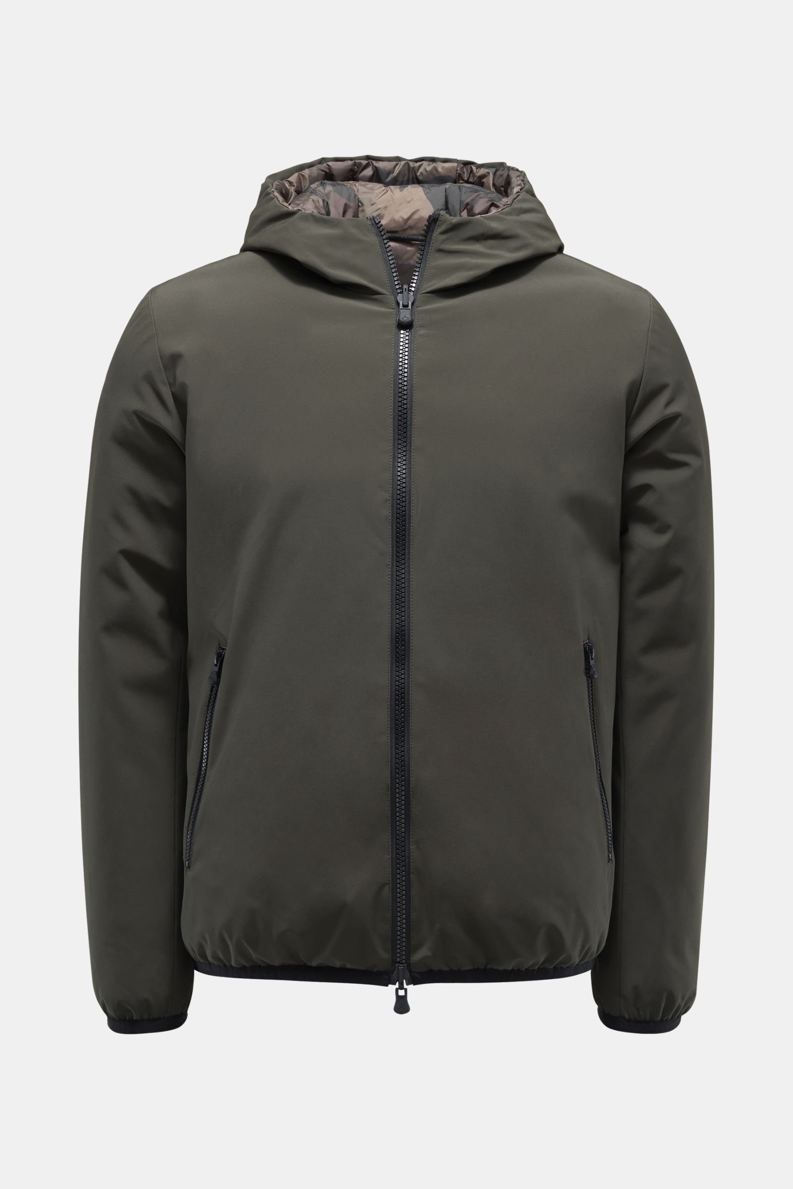 Reversible jacket 'Toshiro' olive/dark olive patterned