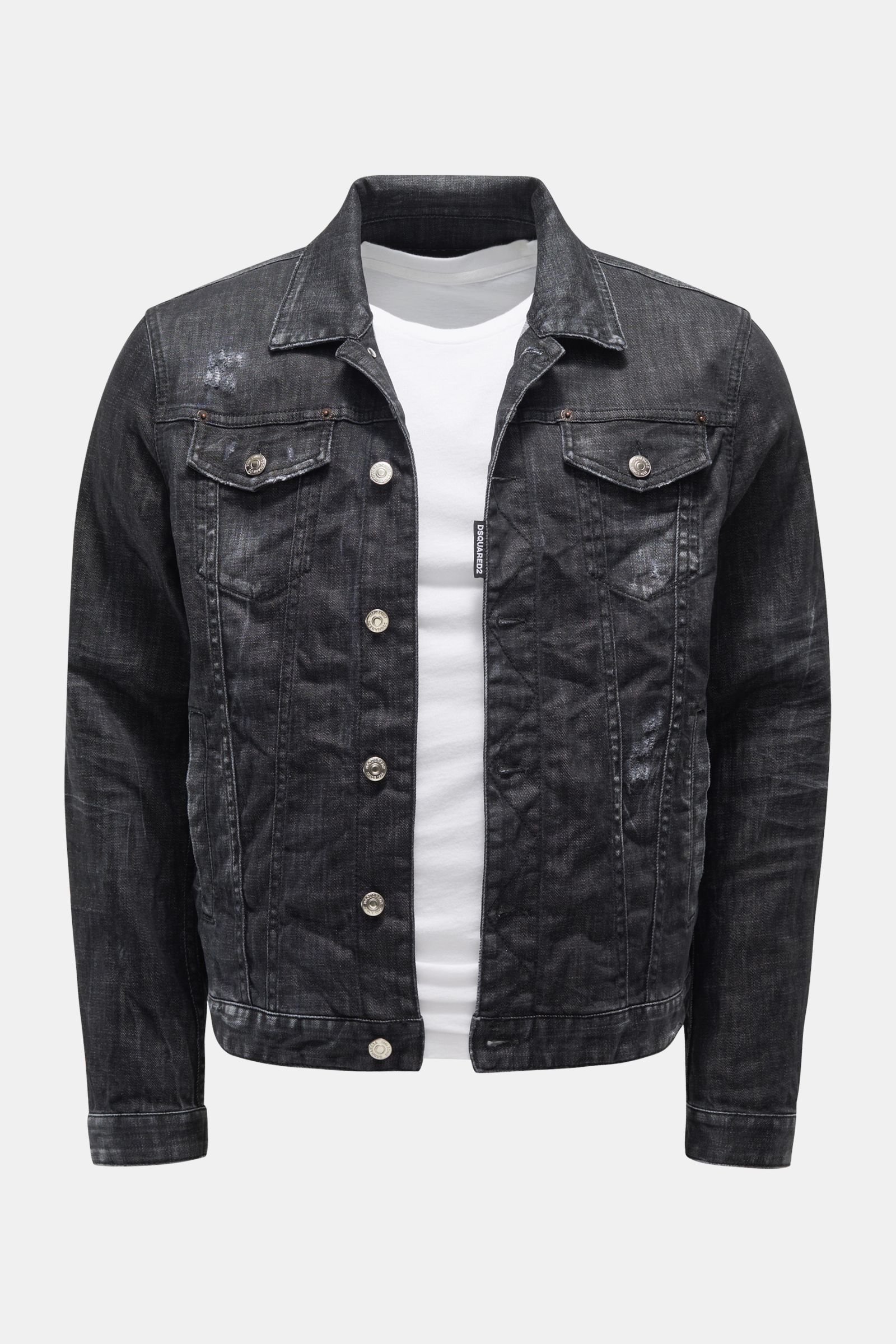 Buy KLIZEN Men's Regular Fit Full Sleeve Denim Jacket (Dark Grey, S) at  Amazon.in