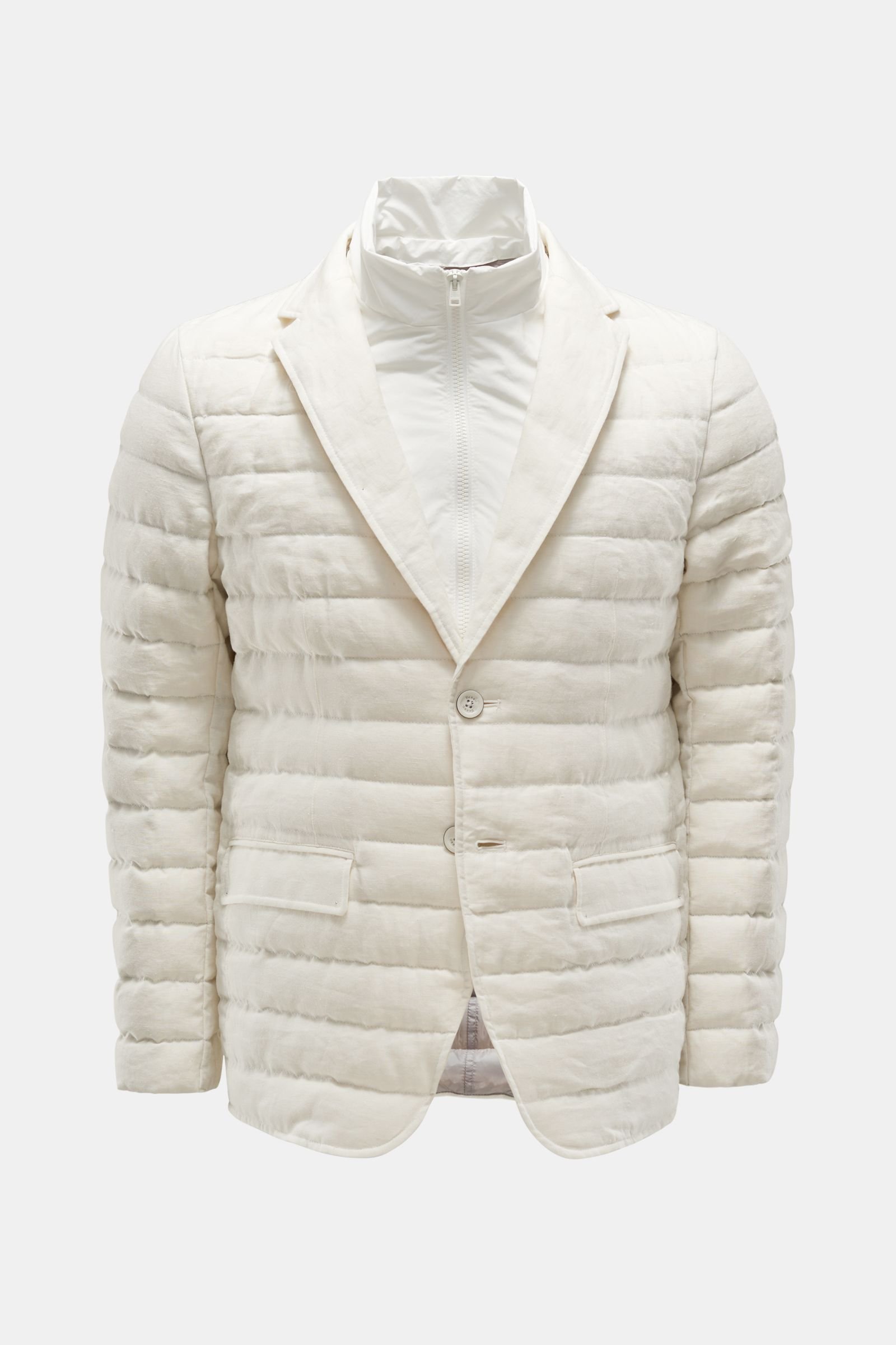Linen down jacket off-white