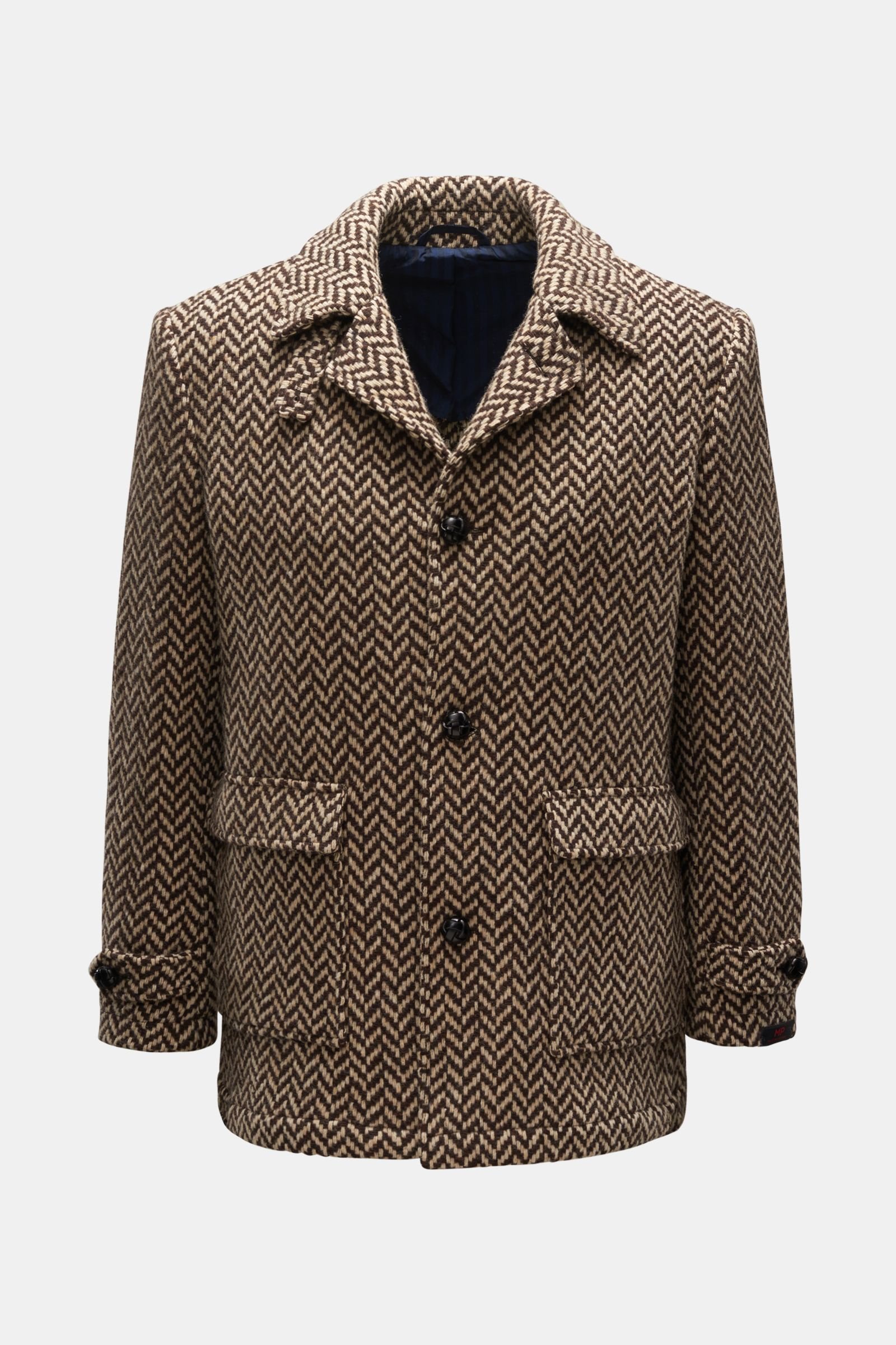 Wool jacket 'Klee' brown/beige patterned