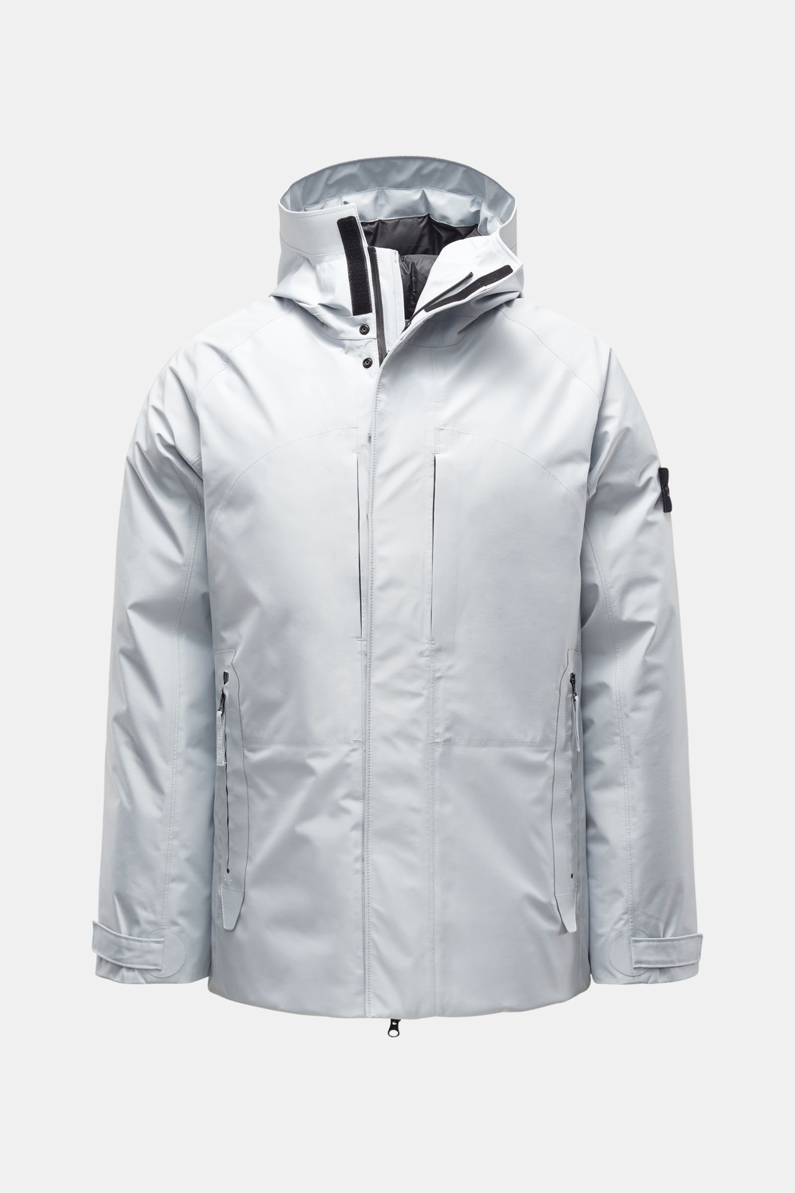 Down jacket '3L Gore-Tex in Recycled Polyester Down' light grey