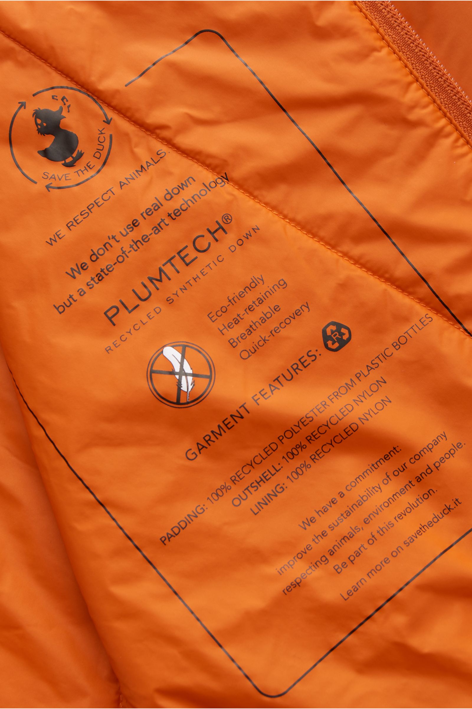 SAVE THE DUCK jacket 'Mayson' orange BRAUN Hamburg