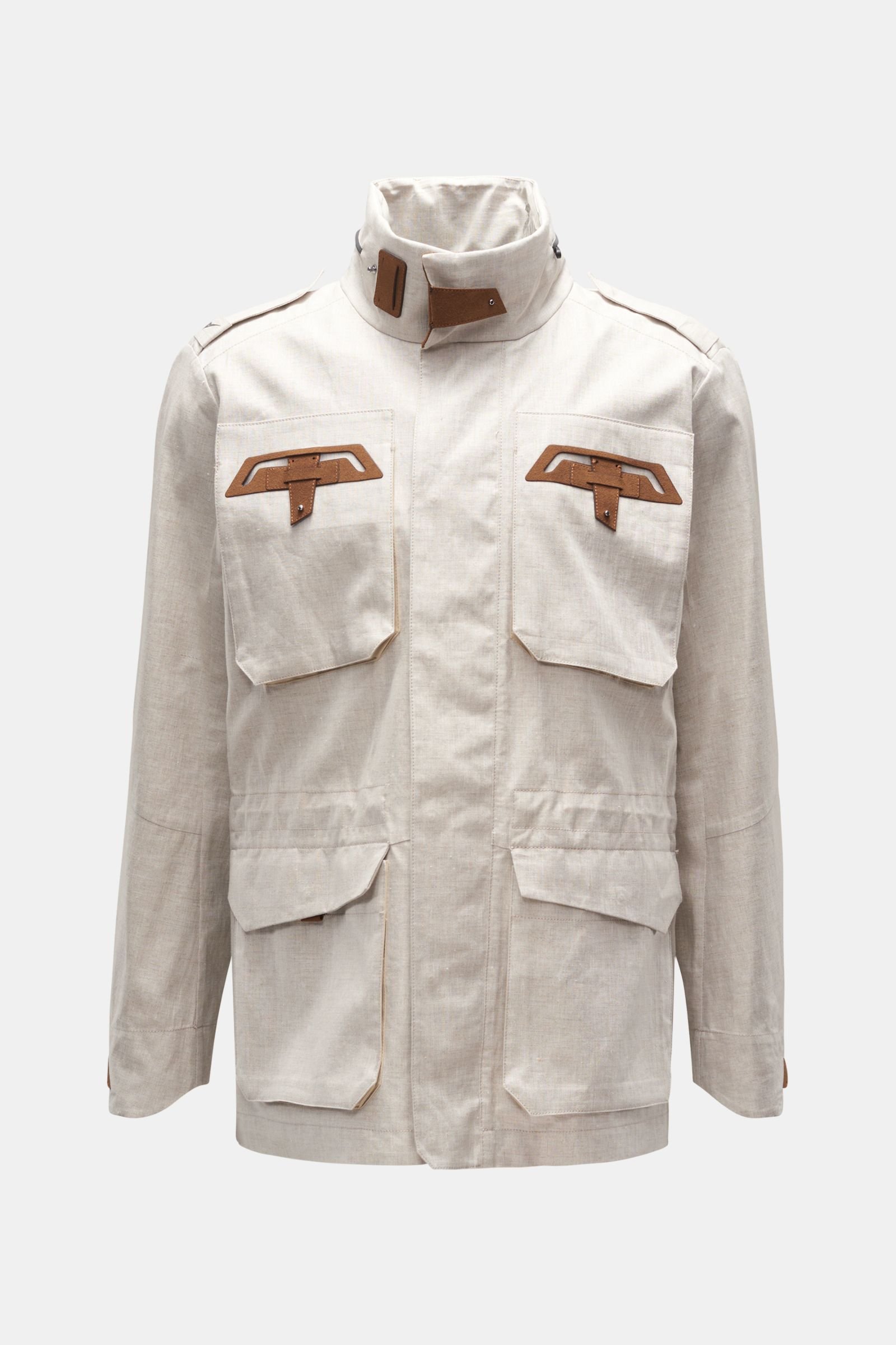 Linen field jacket 'Endurance' beige