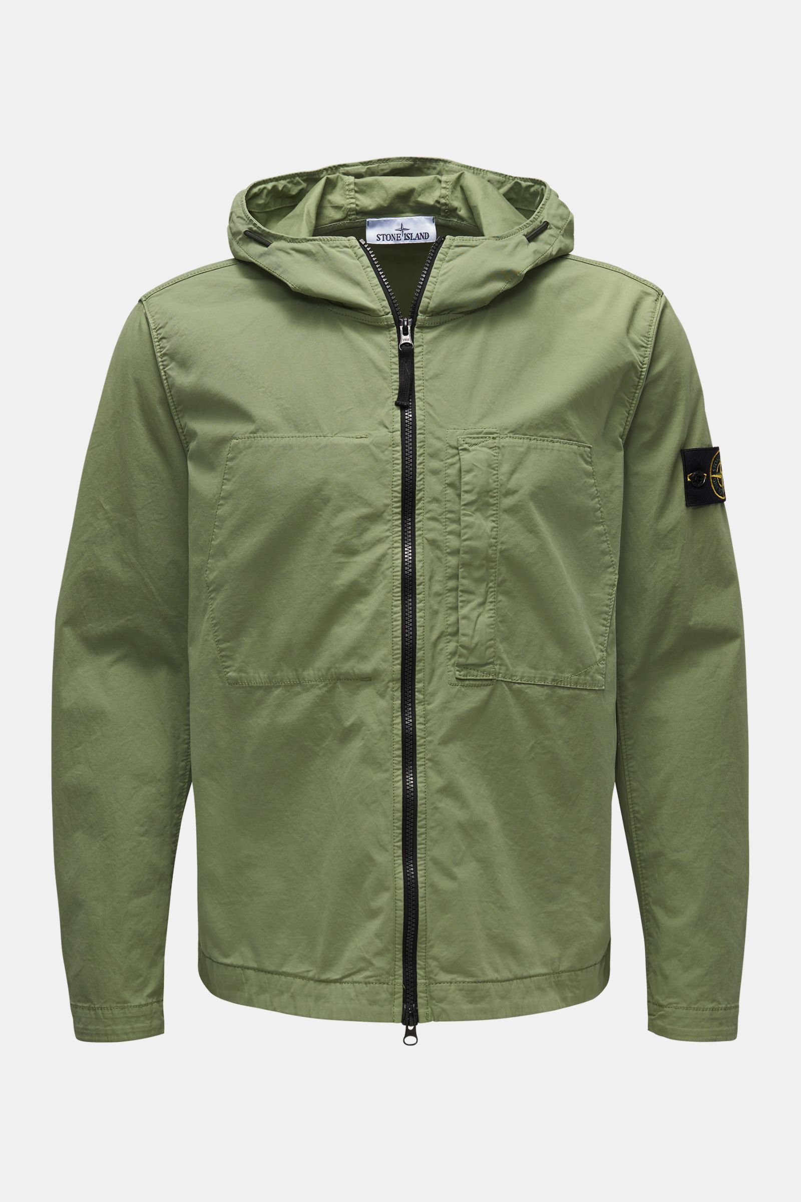 STONE ISLAND jacket 'Supima Cotton Twill Stretch-TC' grey-green BRAUN  Hamburg