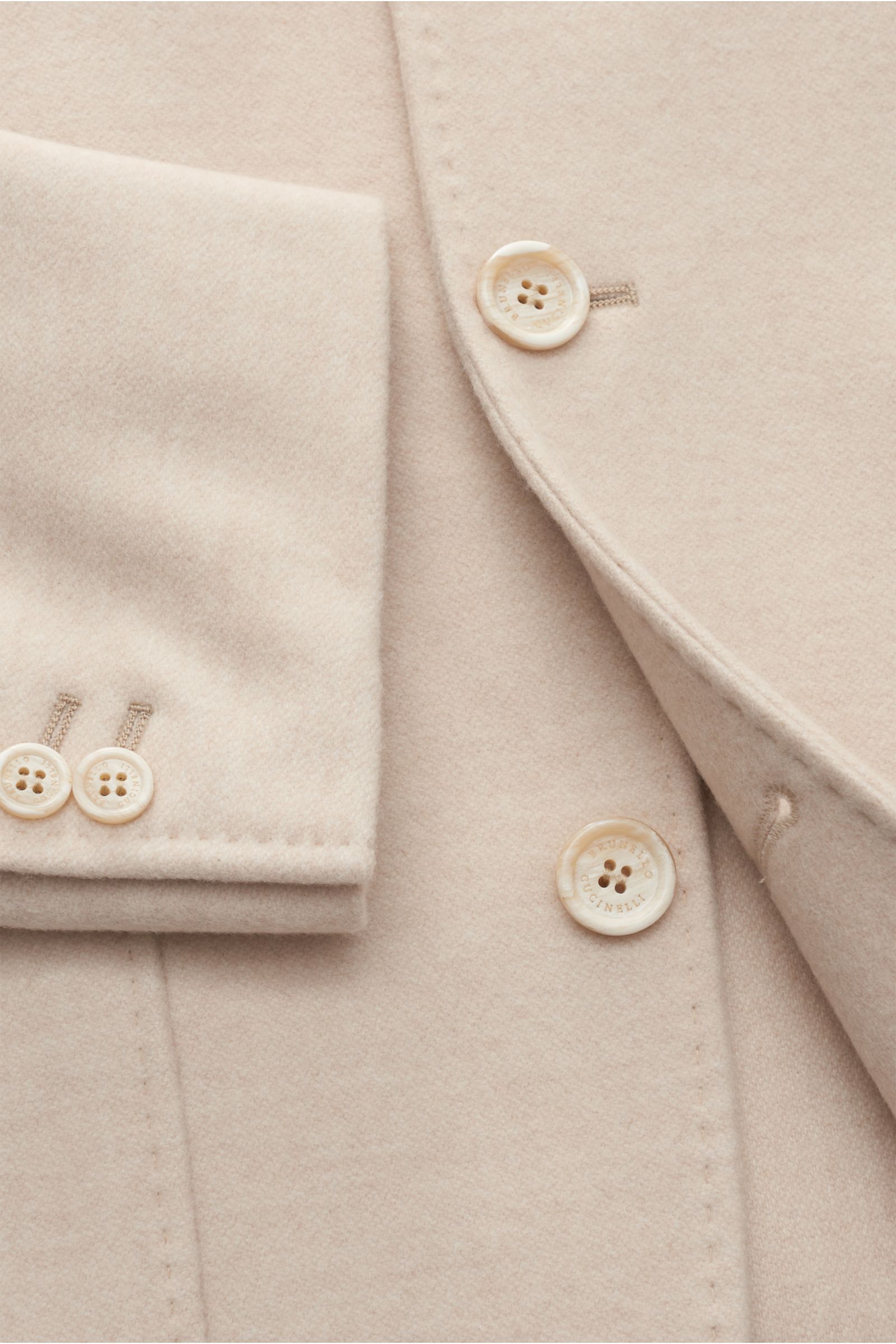 Brunello Cucinelli Beige Cashmere Coat