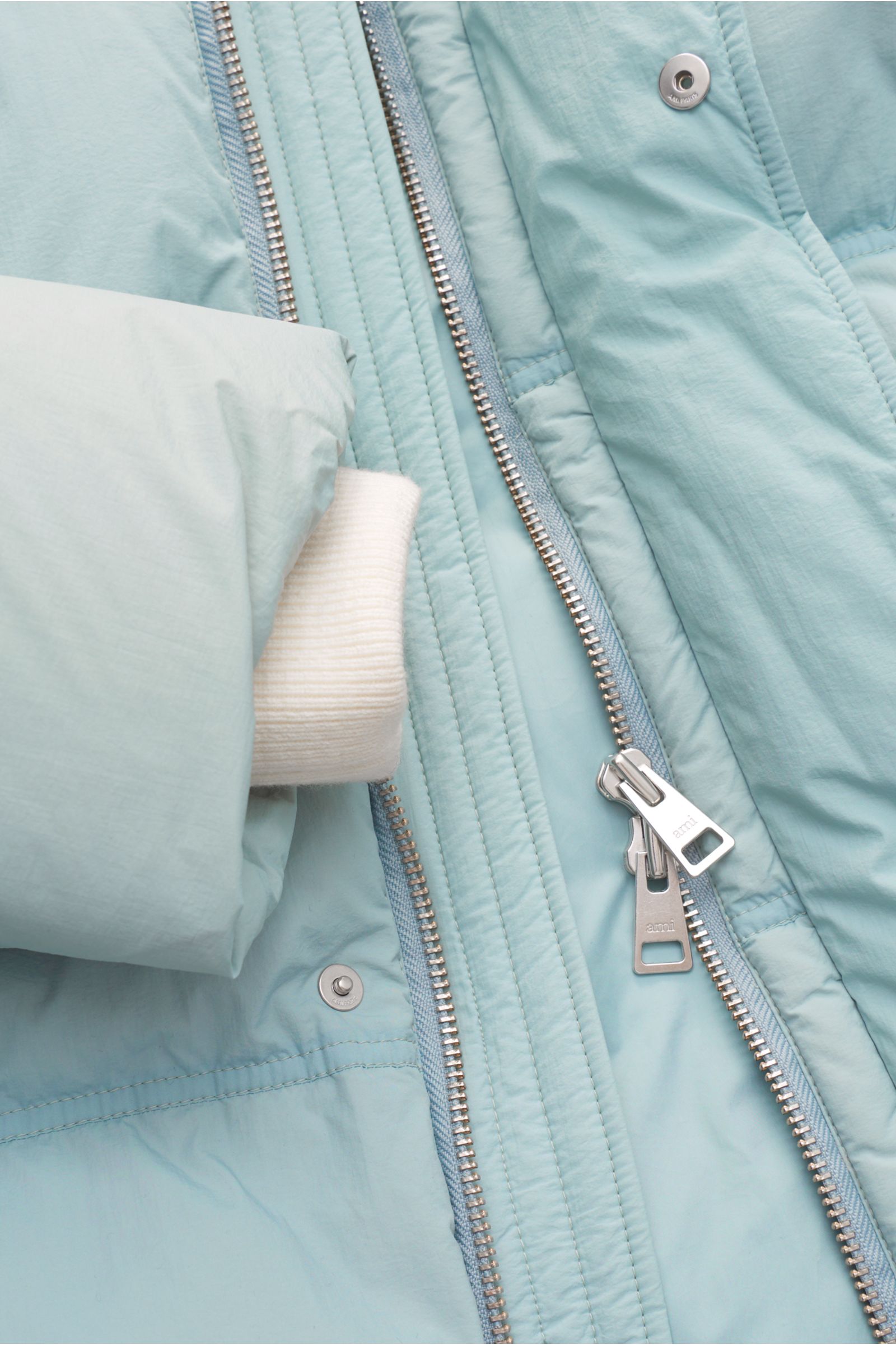 Ami Paris Down jacket pastel blue